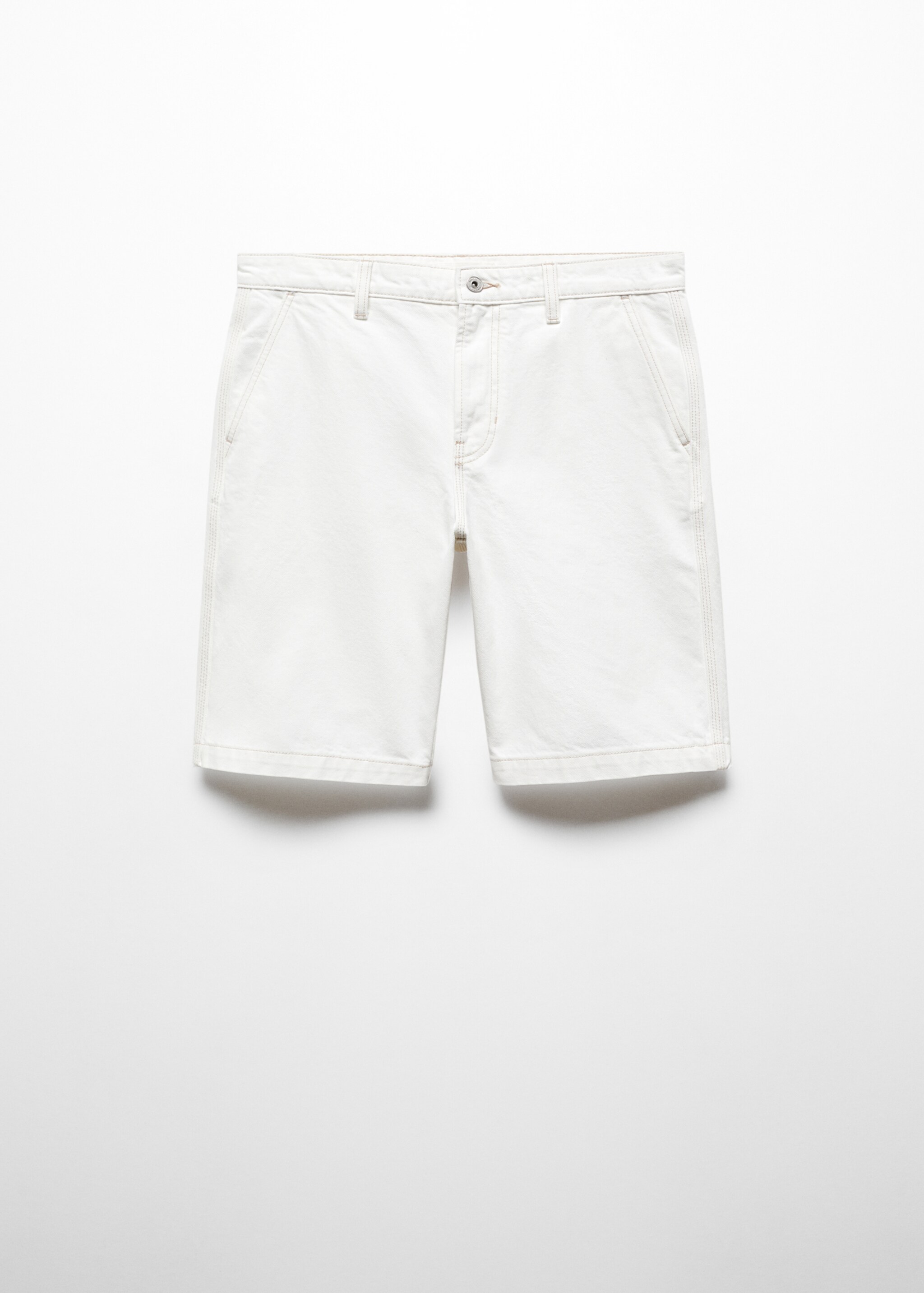 Bermude din denim de bumbac - Articol fără model