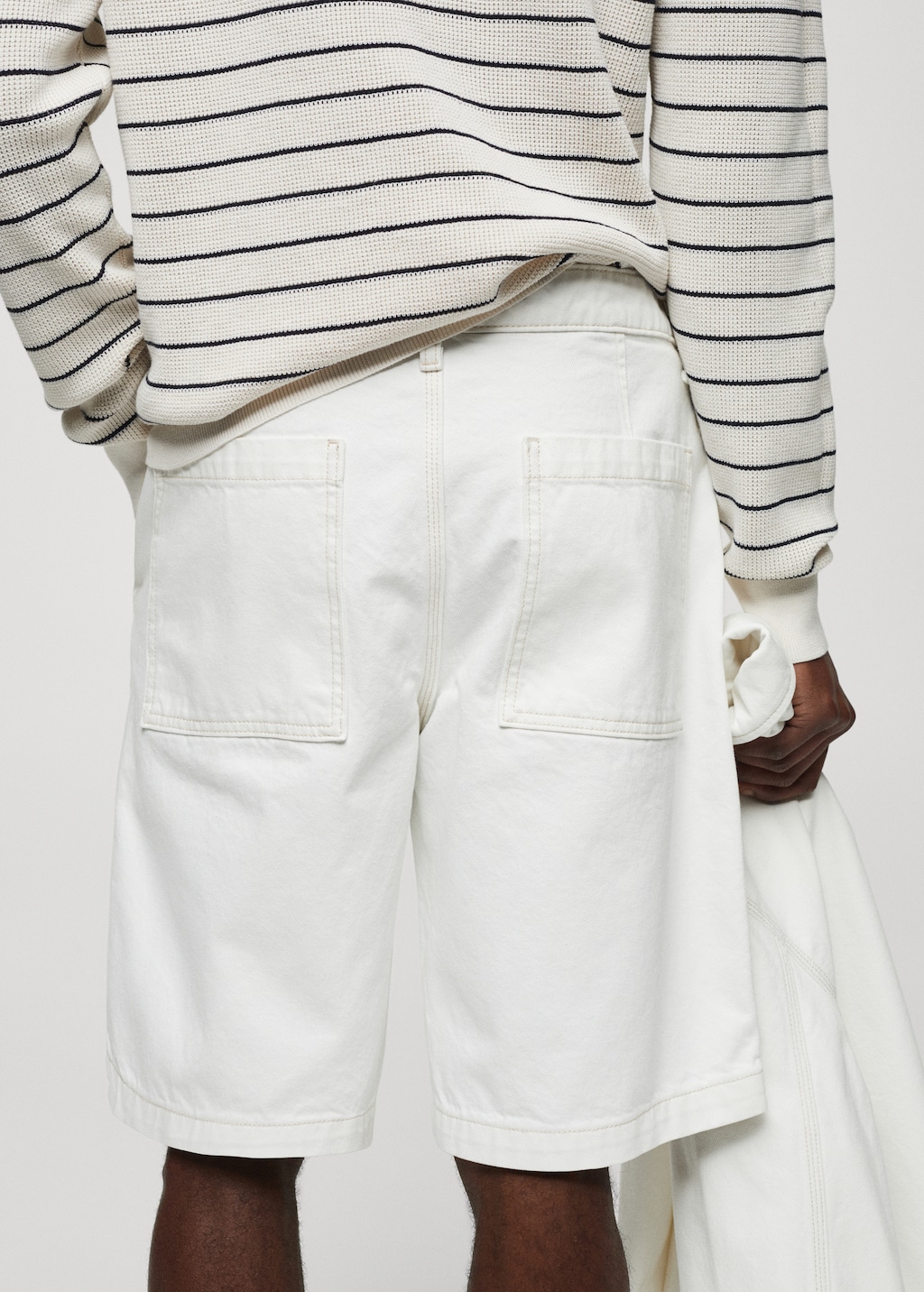 Cotton denim bermuda shorts - Men | MANGO OUTLET USA
