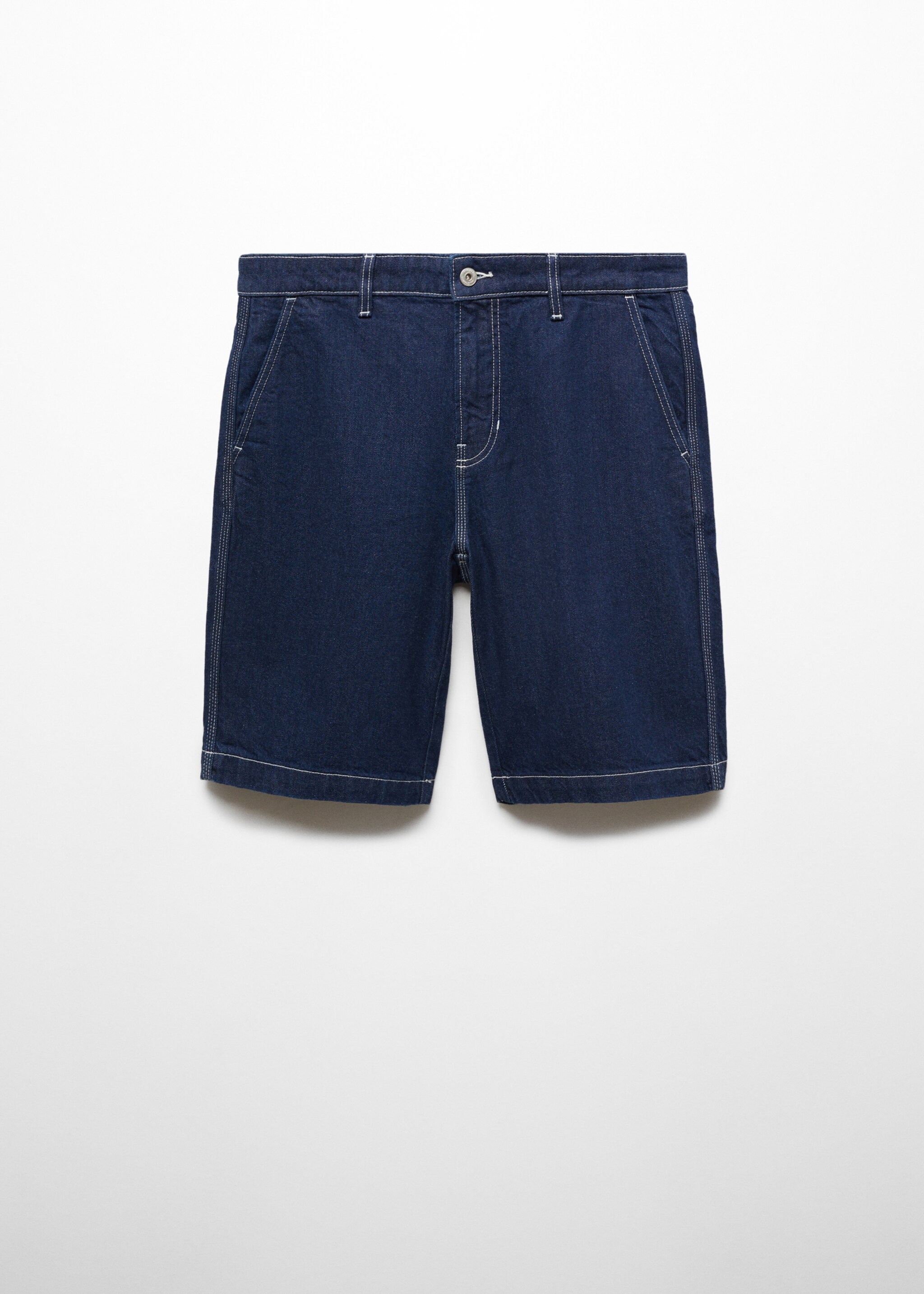 Cotton denim bermuda shorts - Article without model