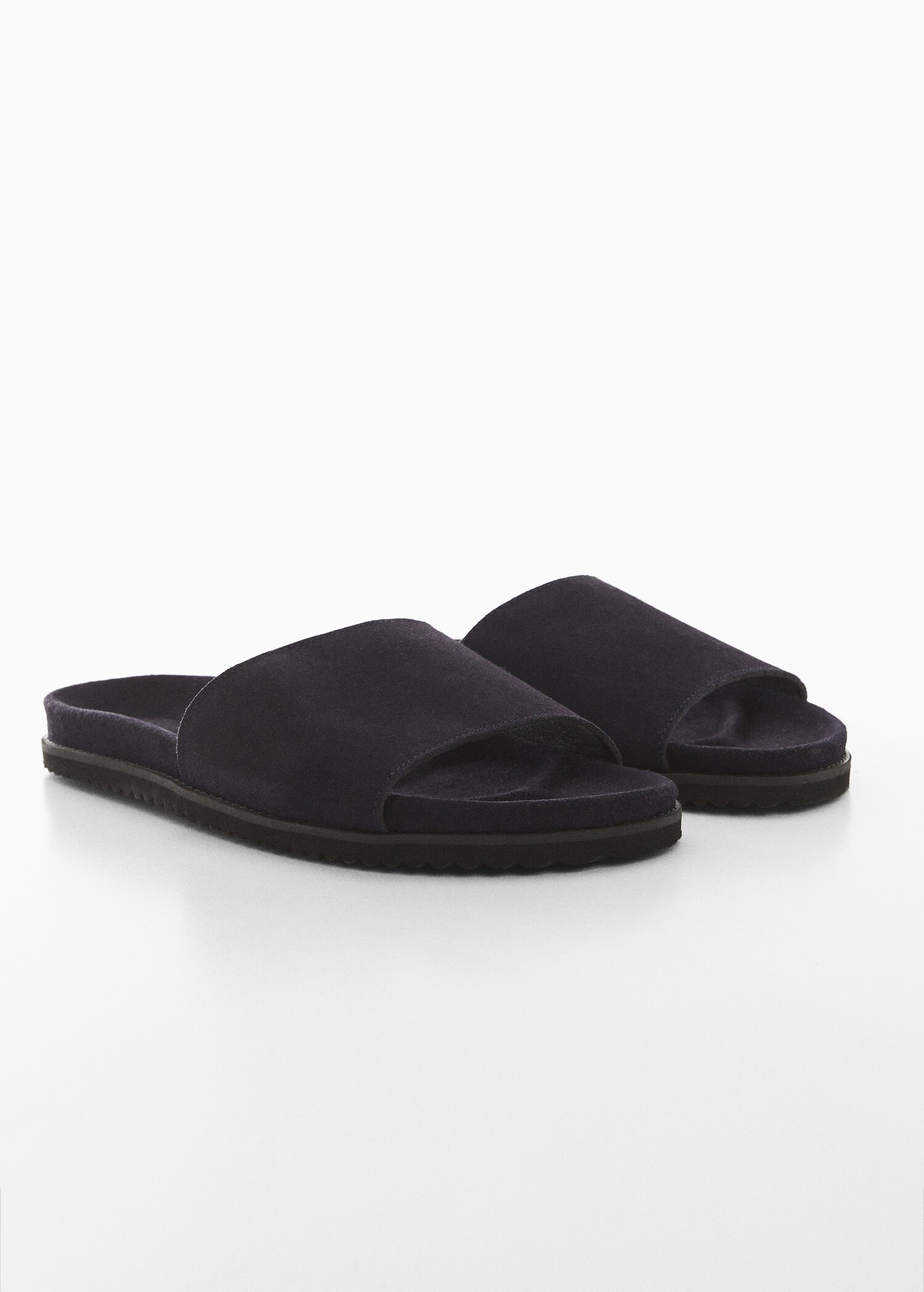 Suede flat sandals - Medium plane