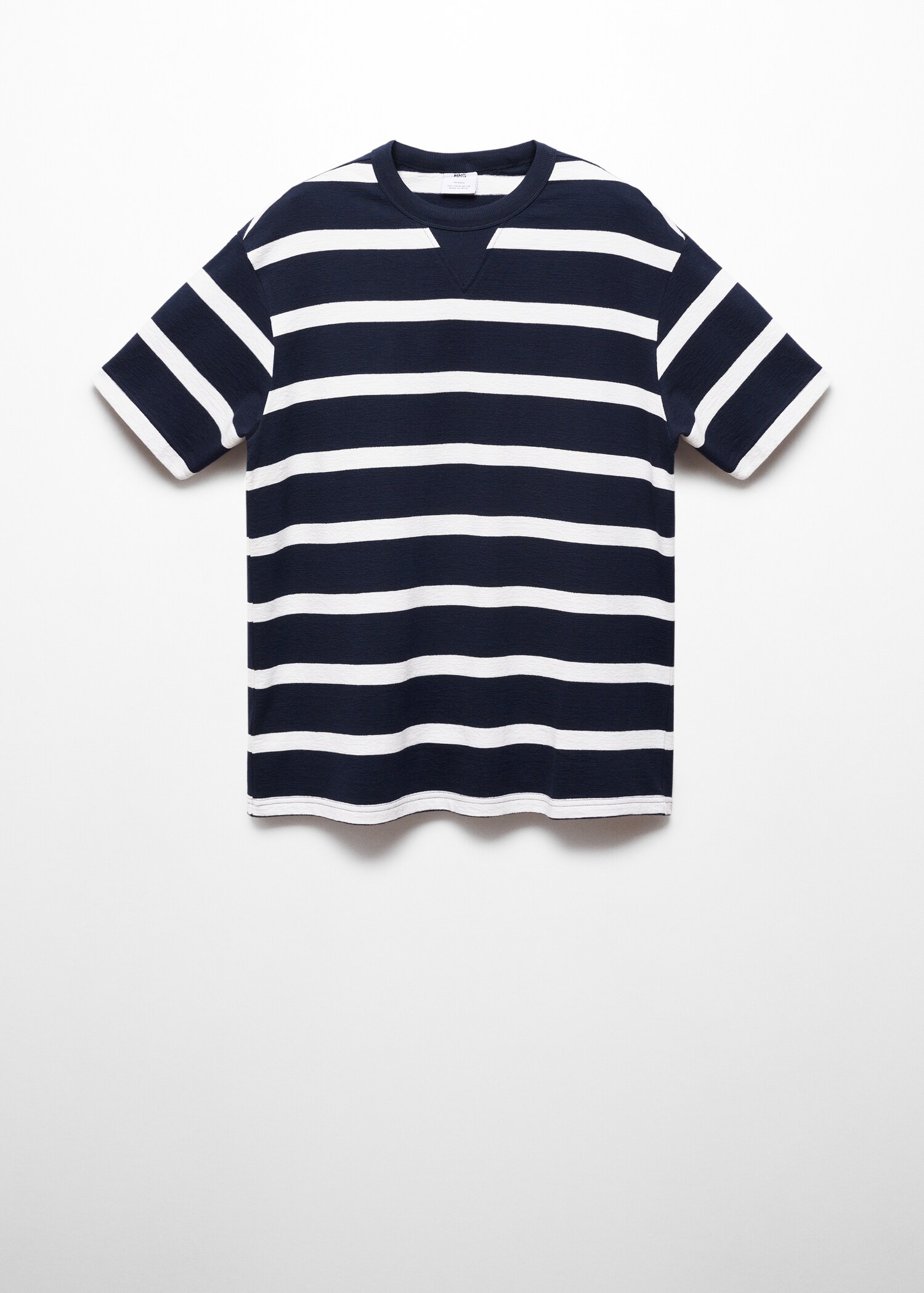 T-shirt 100 % coton imprimé rayures - Article sans modèle