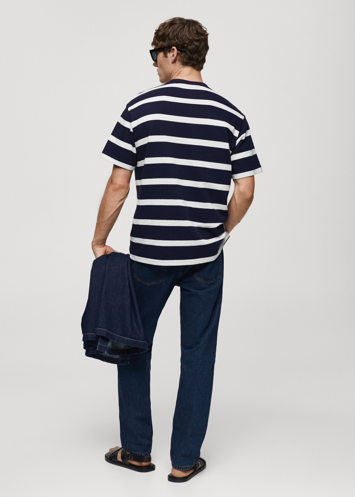 T-shirt 100 % coton imprimé rayures - Verso de l’article