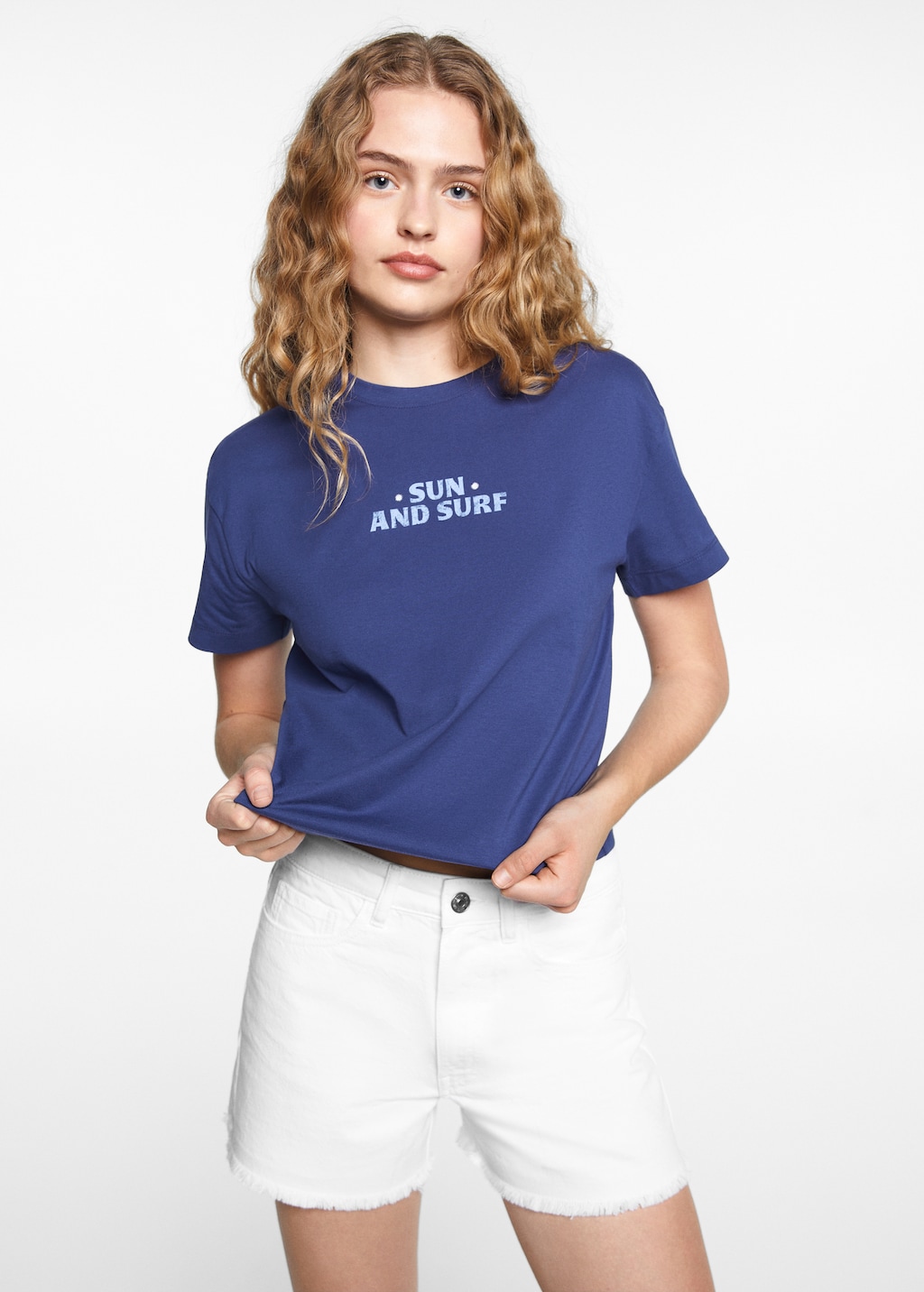 Message cotton T-shirt - Teen Girl | MANGO OUTLET USA