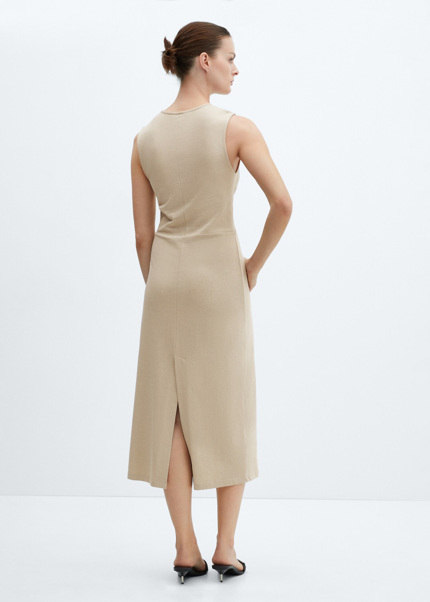 Vestido algodón nudo - Reverso del artículo