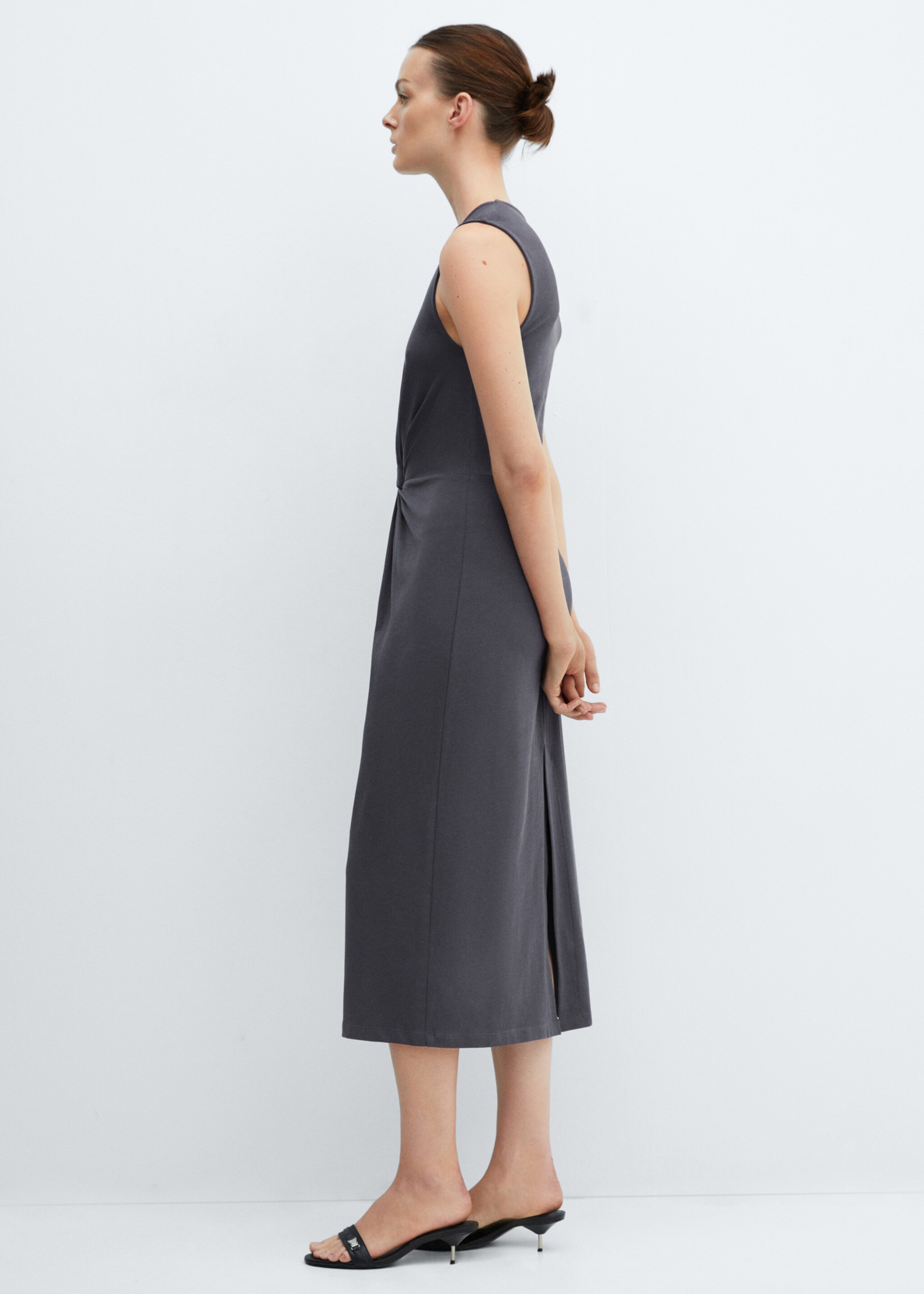 Knotted cotton dress - Details of the article 1