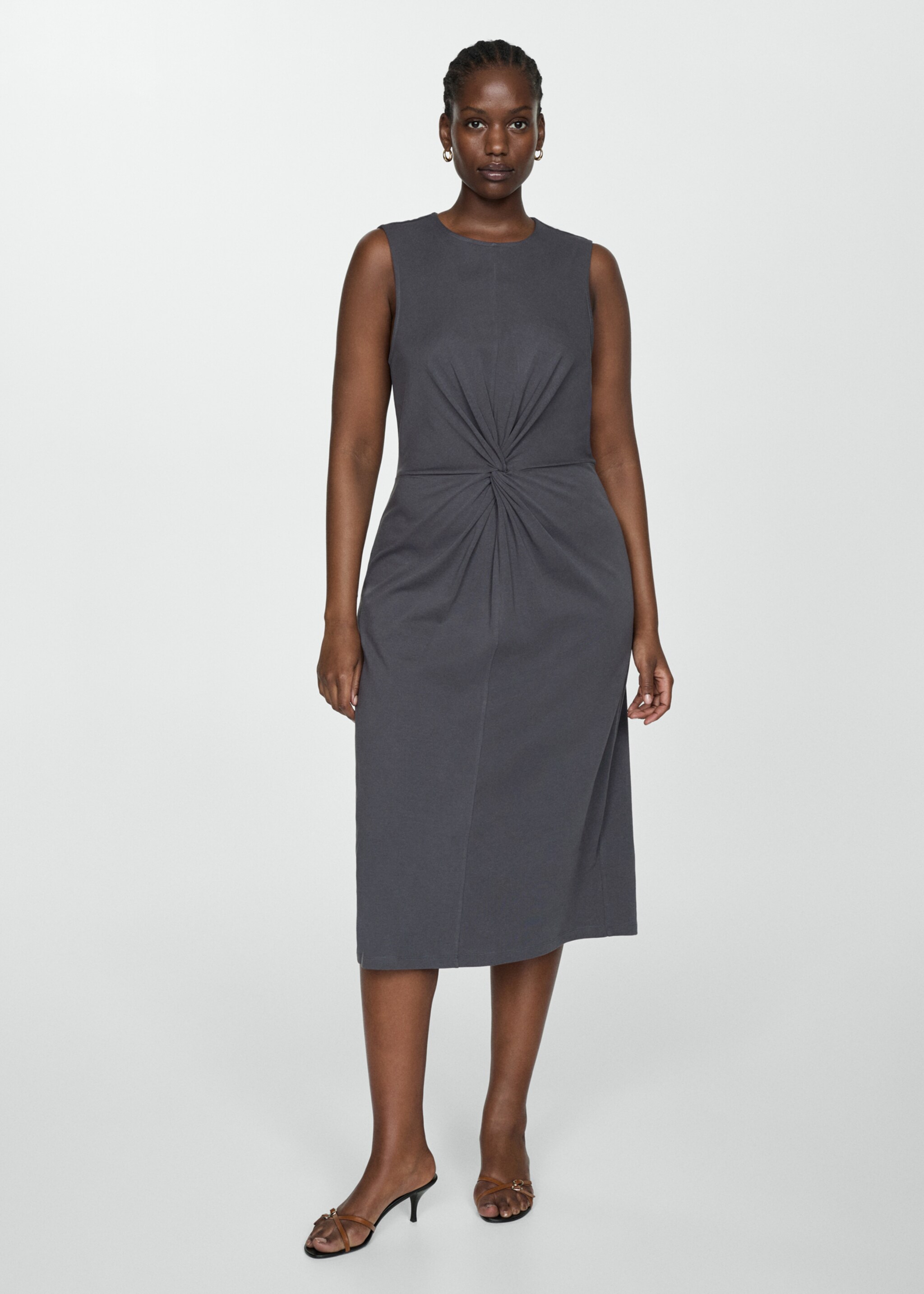 Knotted cotton dress - Details of the article 3