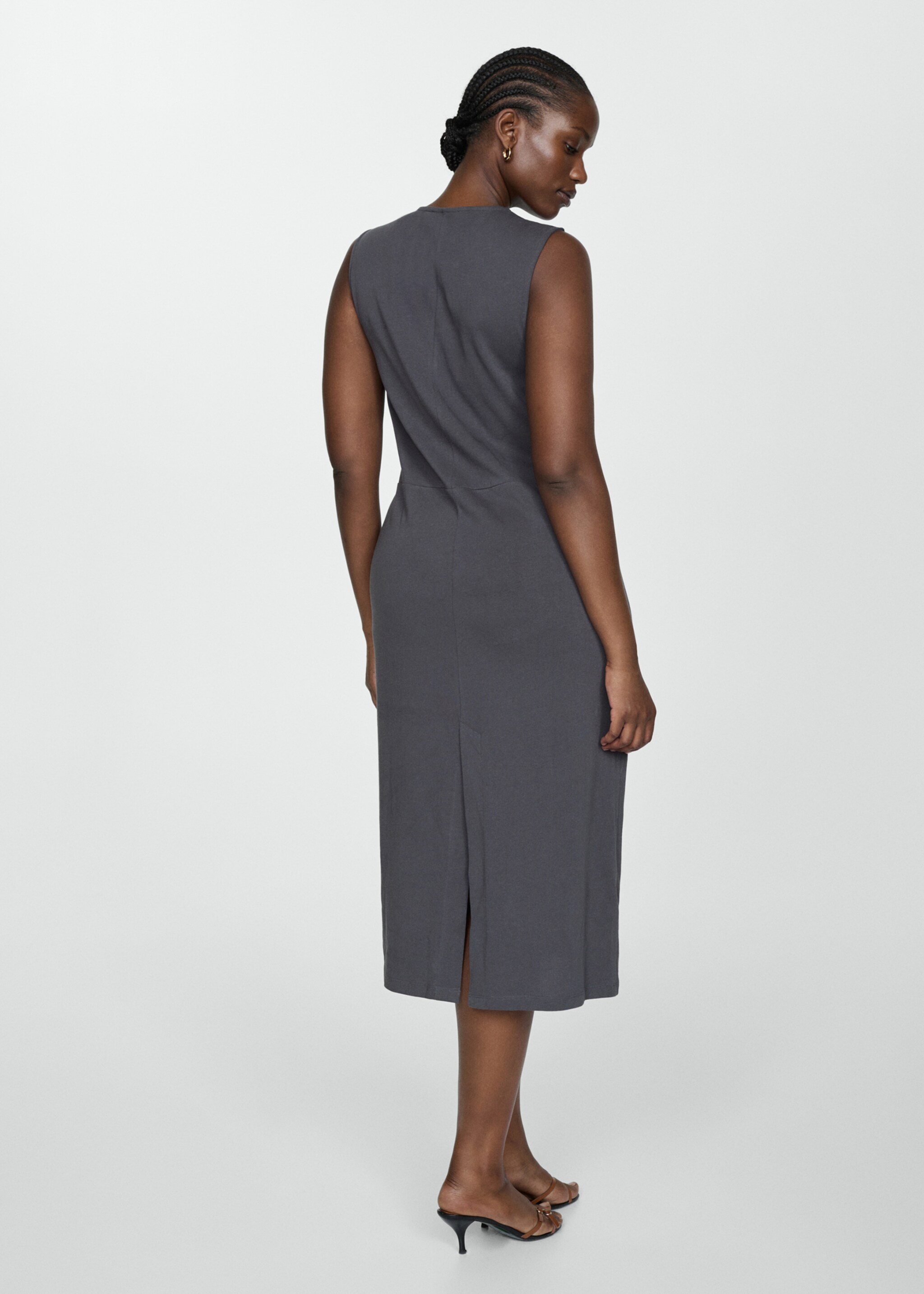 Knotted cotton dress - Details of the article 4
