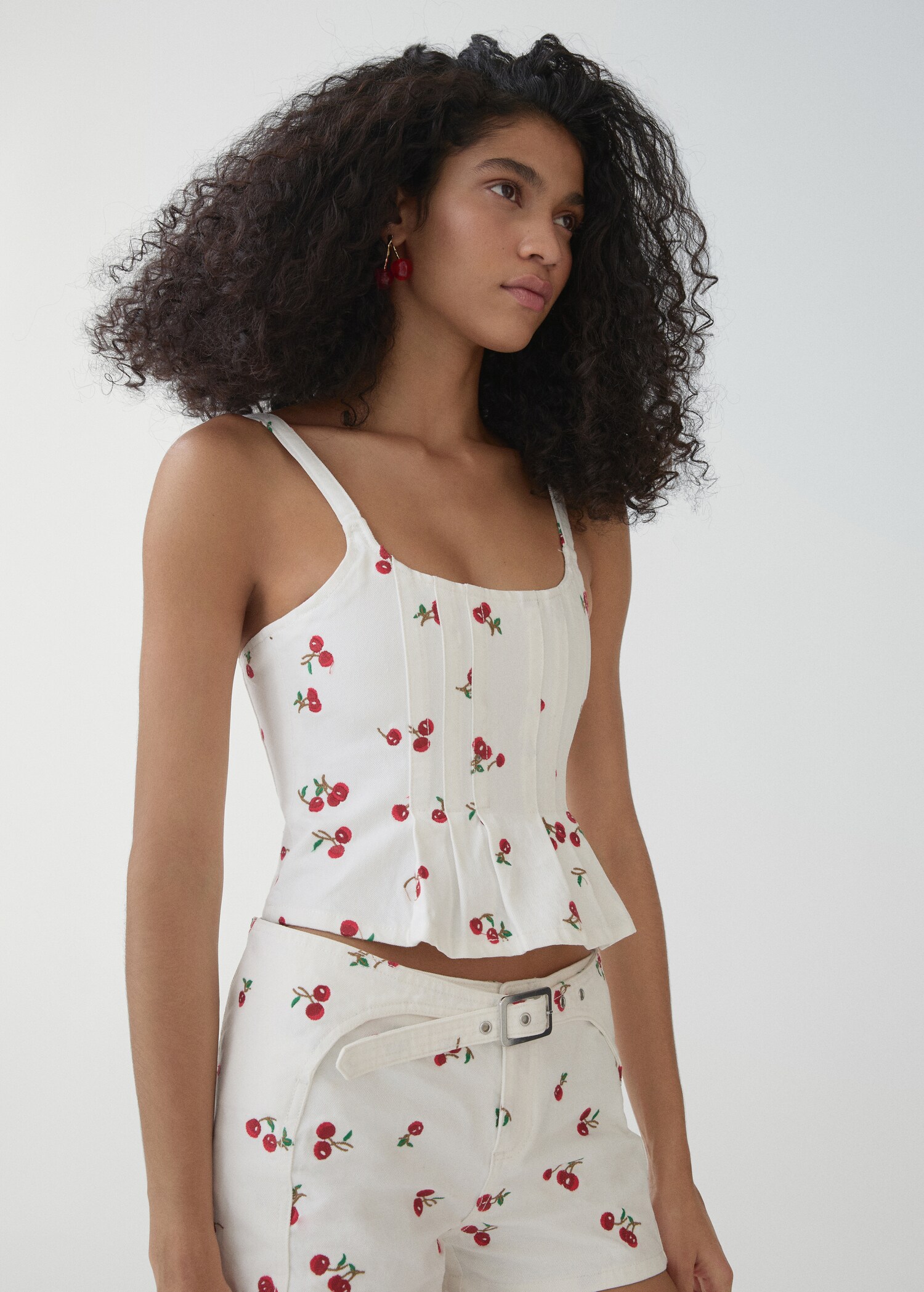 Embroidered corset top - Medium plane