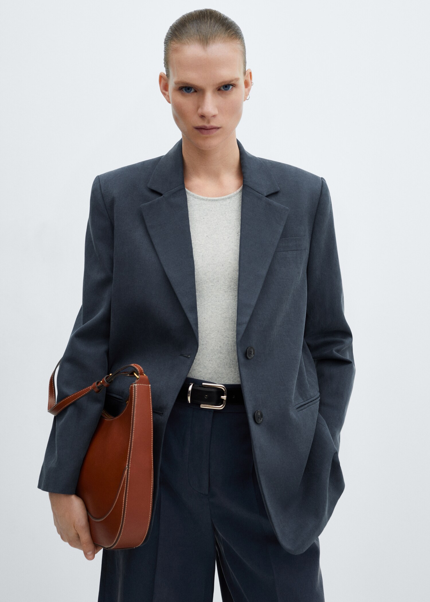 Lyocell structured jacket - Medium plane