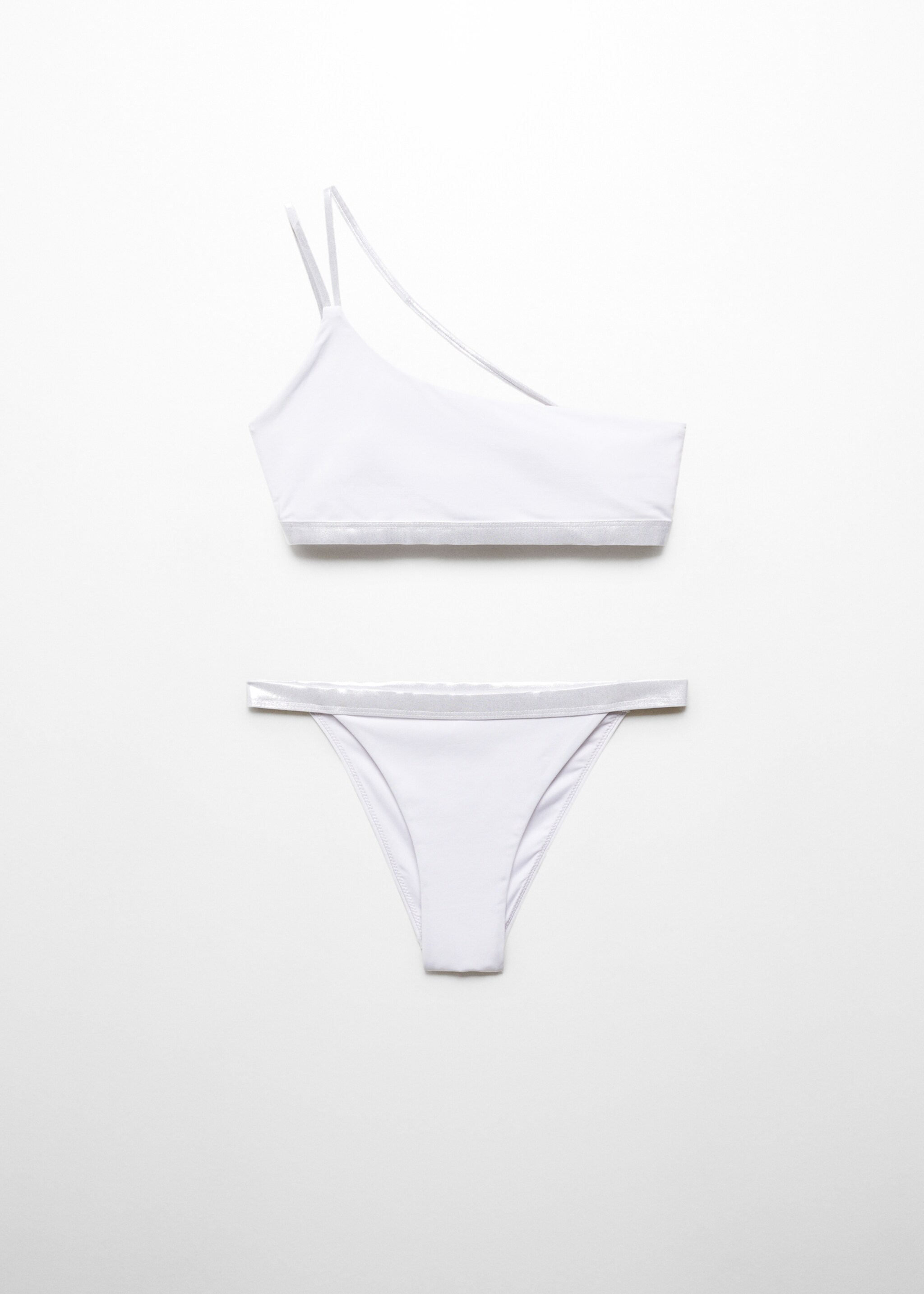 Aszimmetrikus bikini metálszínű díszítéssel - Termék modell nélkül