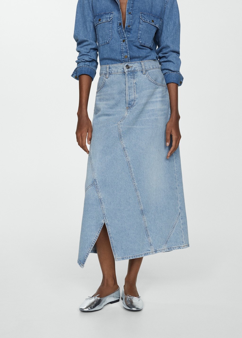 Midi skirt mango deals
