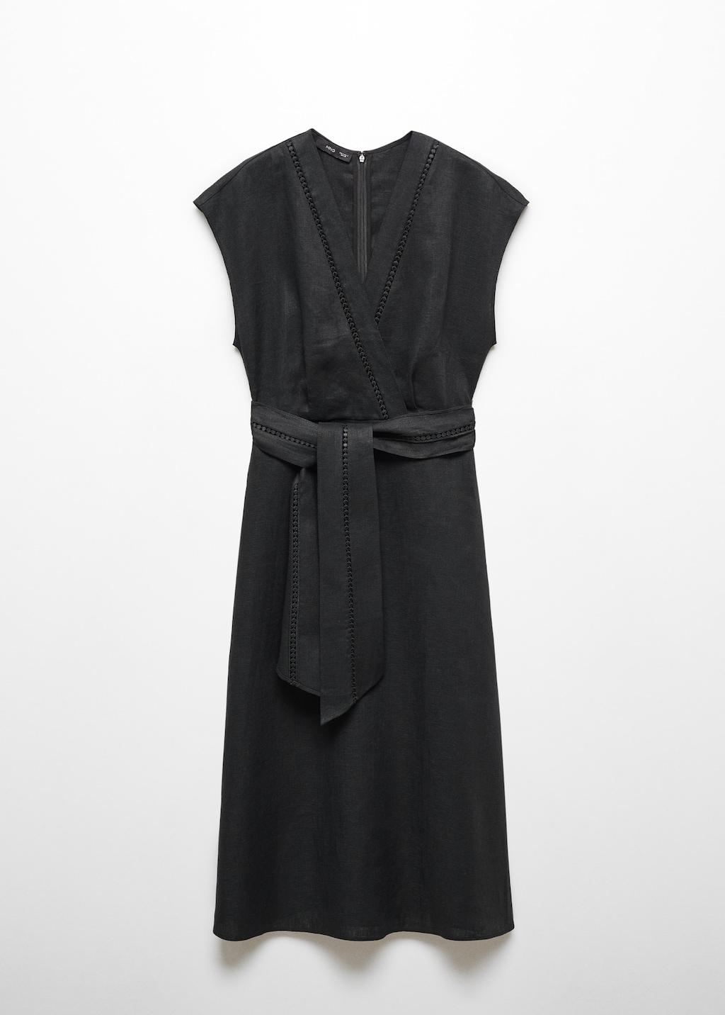100% linen dress with bow - Women | MANGO OUTLET USA