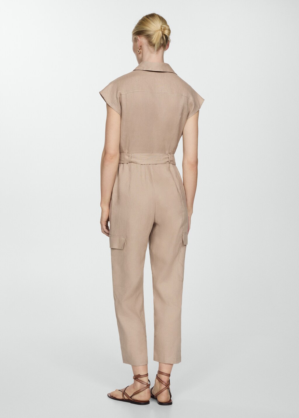 【美品】WOOL LINEN BACKSATIN CARGO WOOL LINEN BACKSATIN CARGO パンツ
