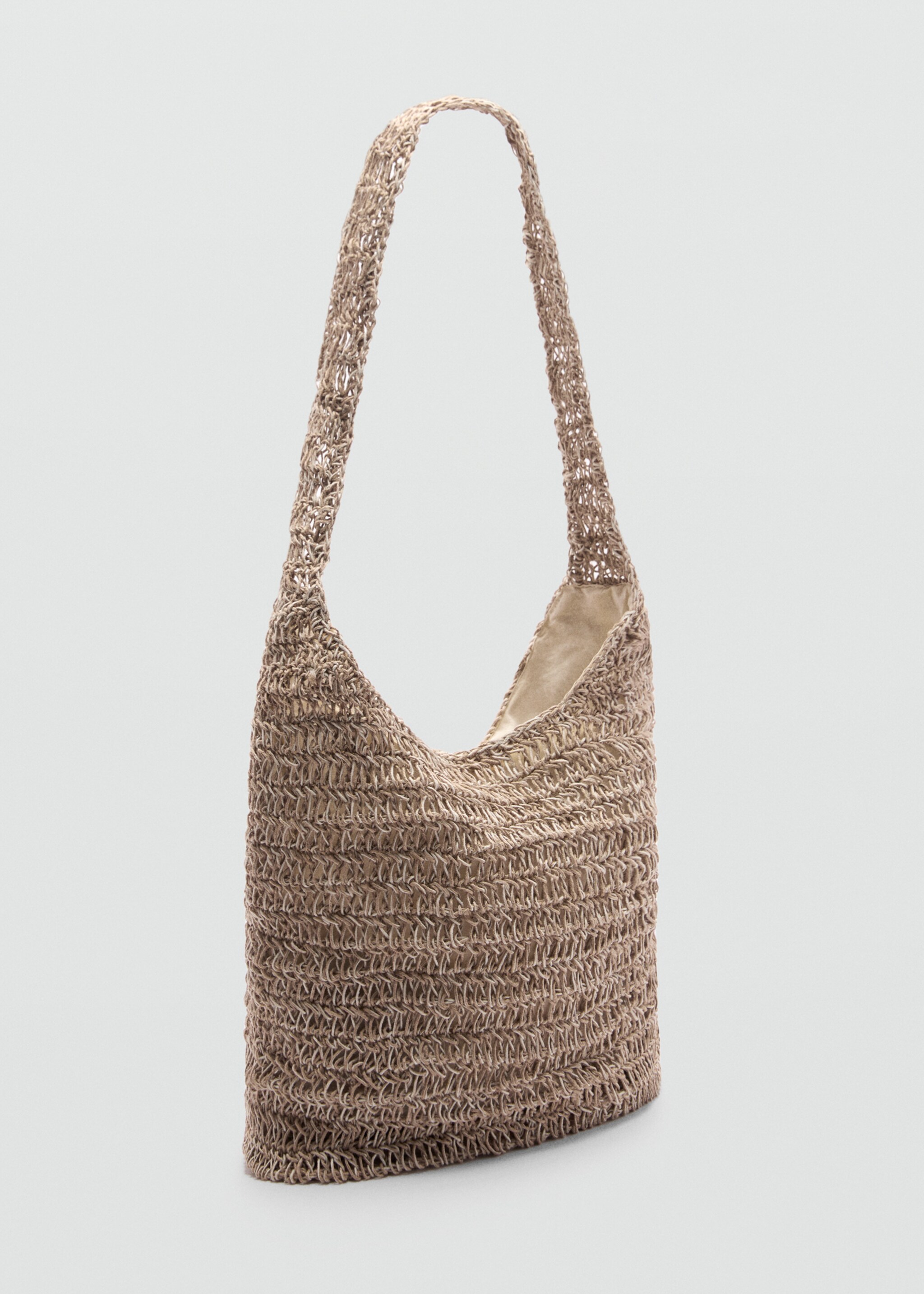 Jute shopper bag - Medium plane, Beige. Ref: 67057115-00.