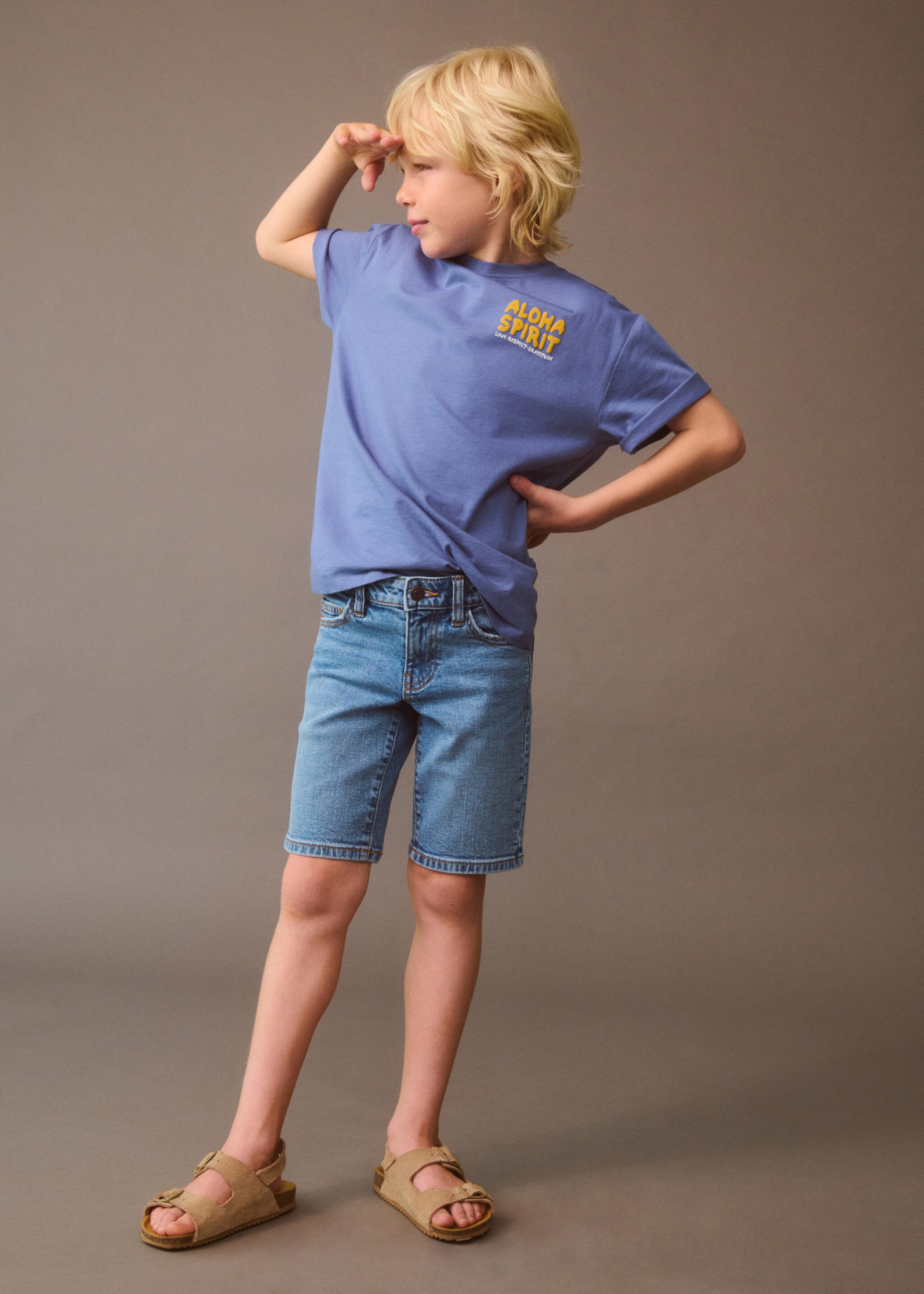 Cotton denim shorts - Details of the article 7