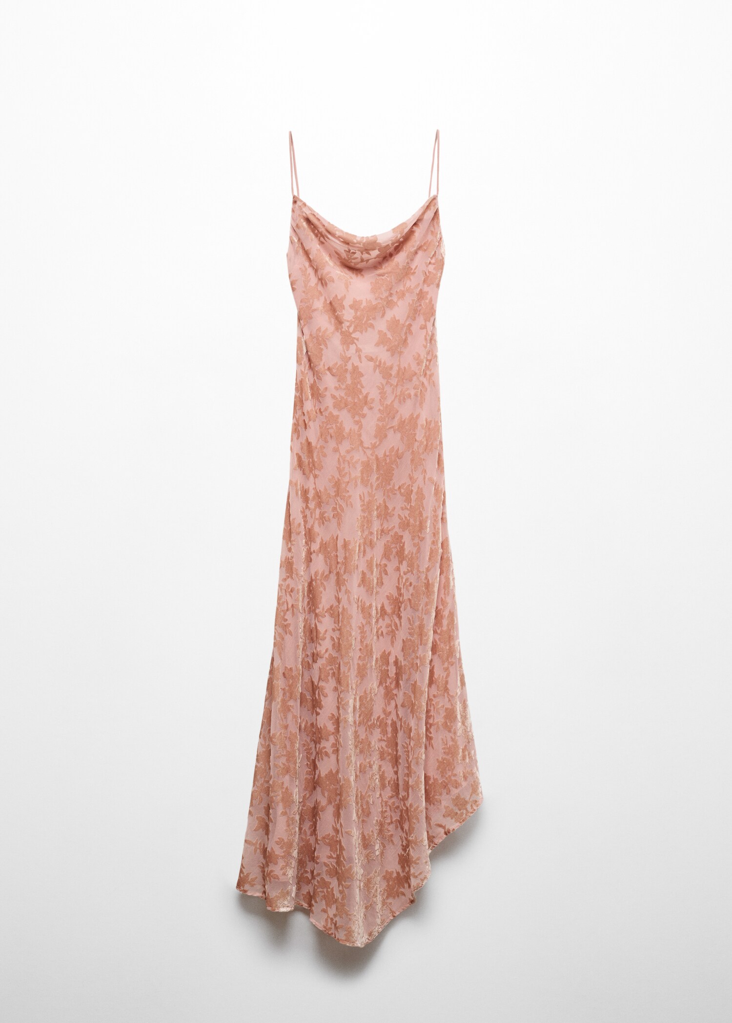 Asymmetric dress with draped neckline - Article without model