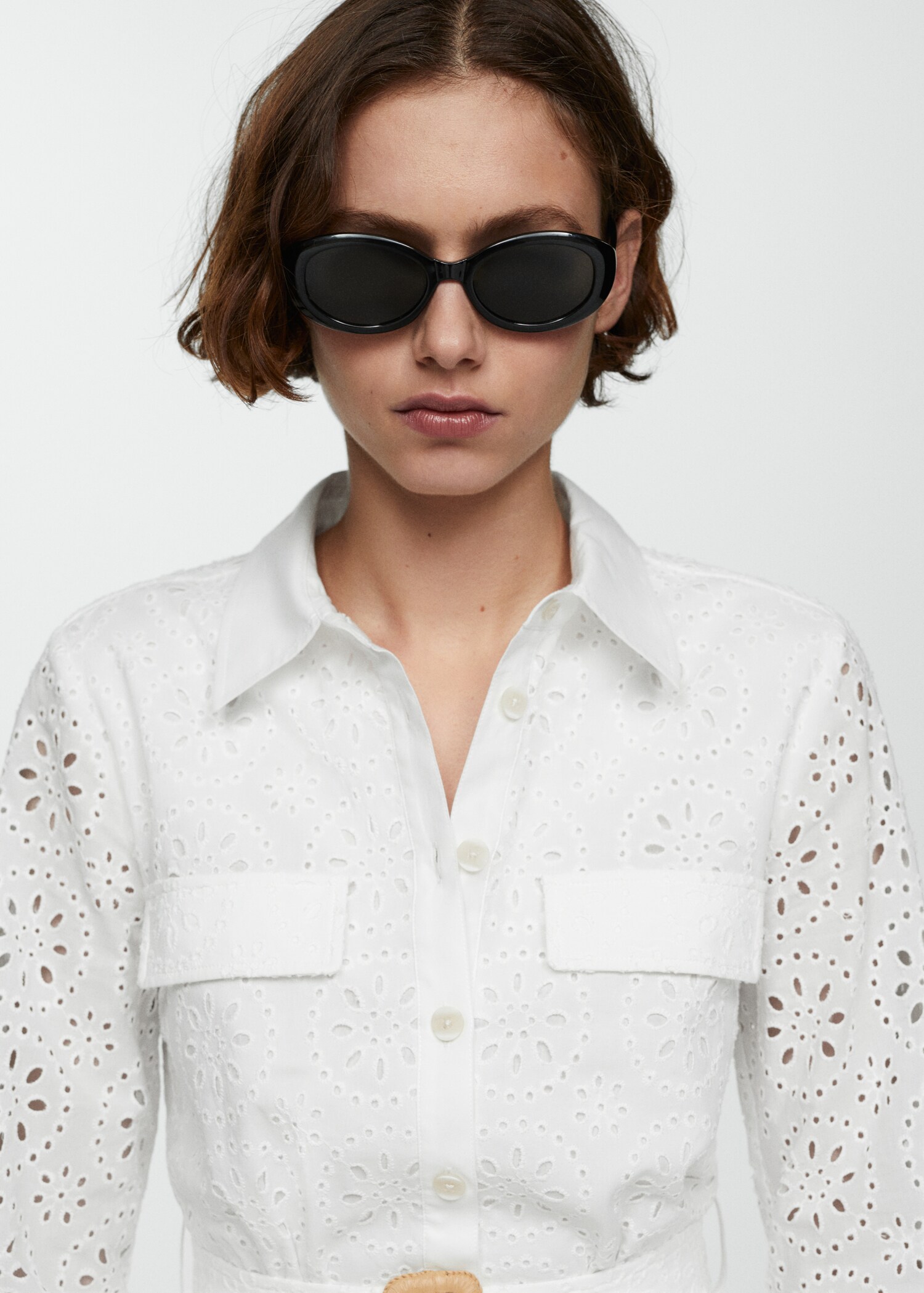 Swiss embroidered shirt dress - Details of the article 1