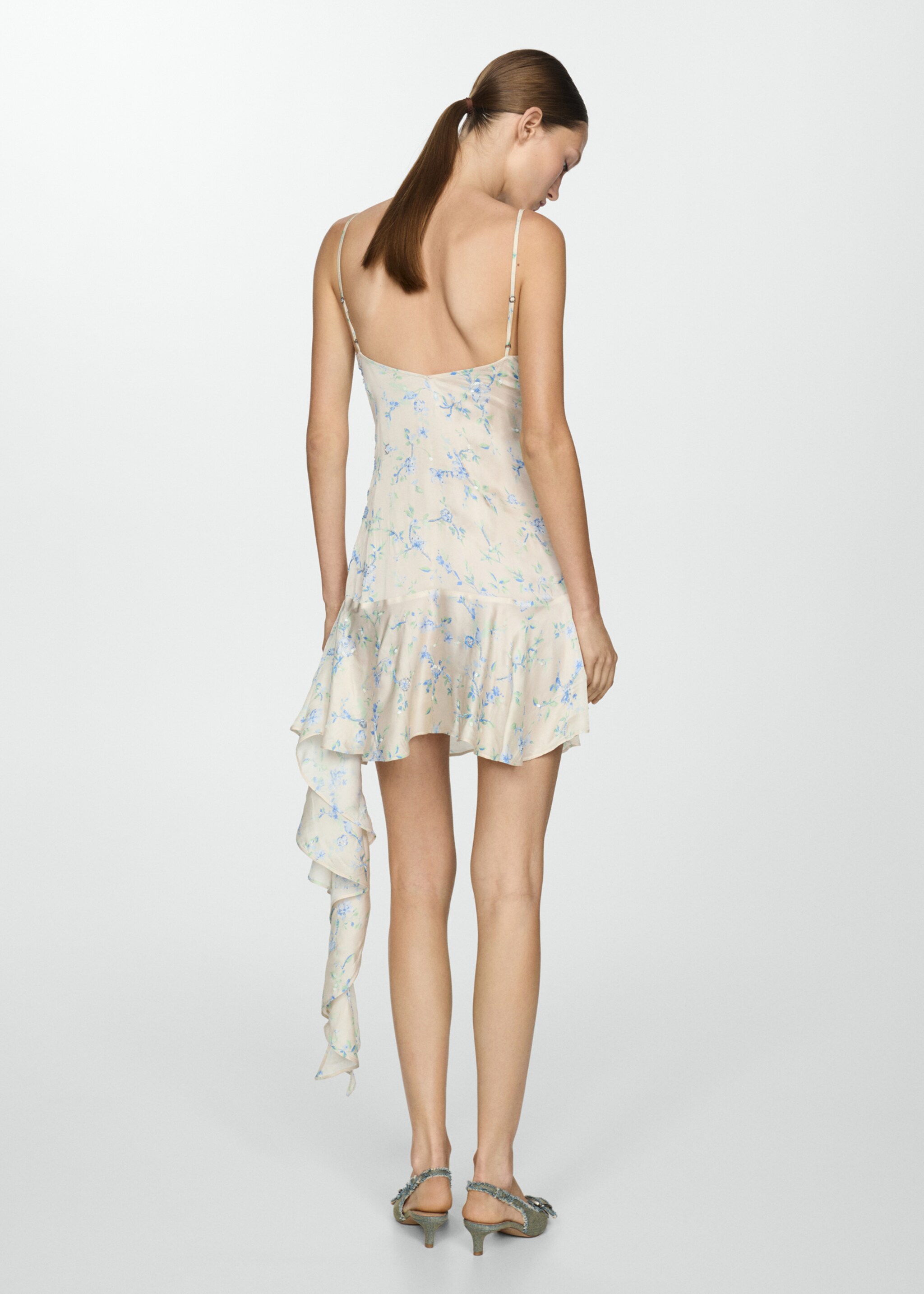 Floral ruffled dress - Reverse of the article
