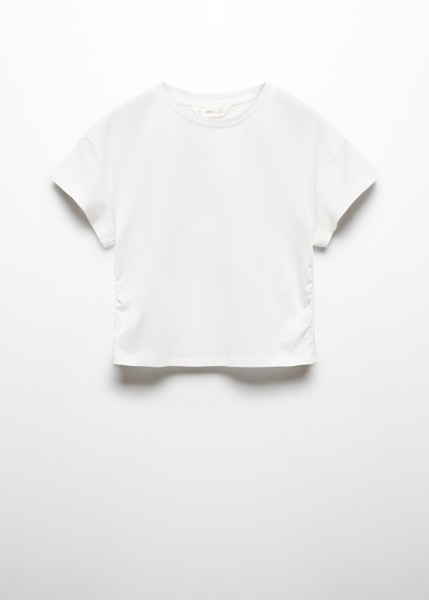 Cotton t-shirt with pucker detail - Article without model