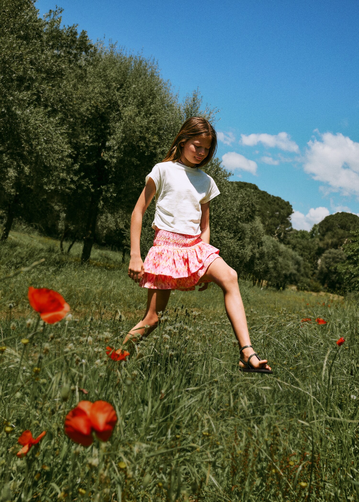 Cotton t-shirt with pucker detail - Details of the article 7