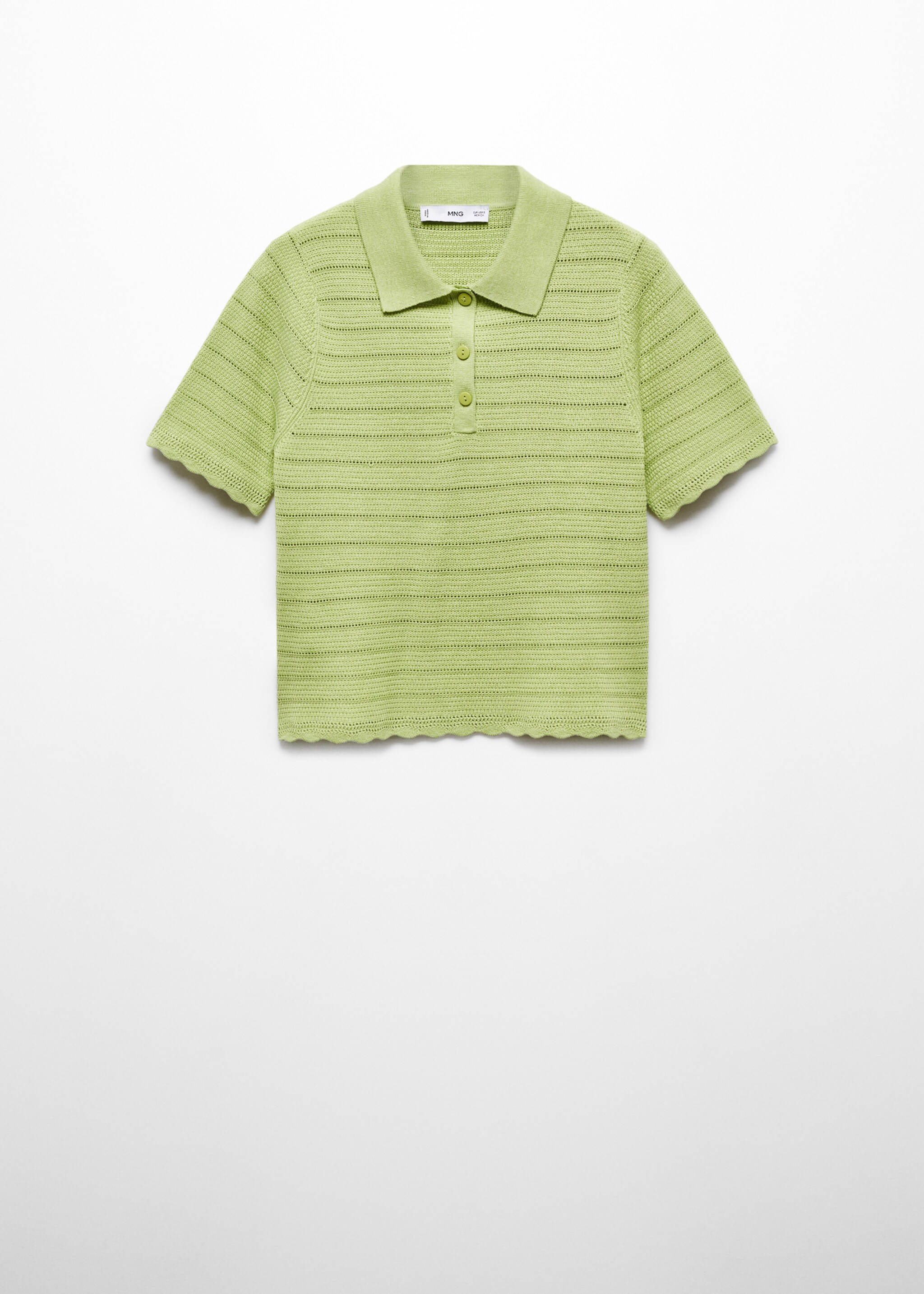 Short-sleeved polo-neck sweater - Article without model