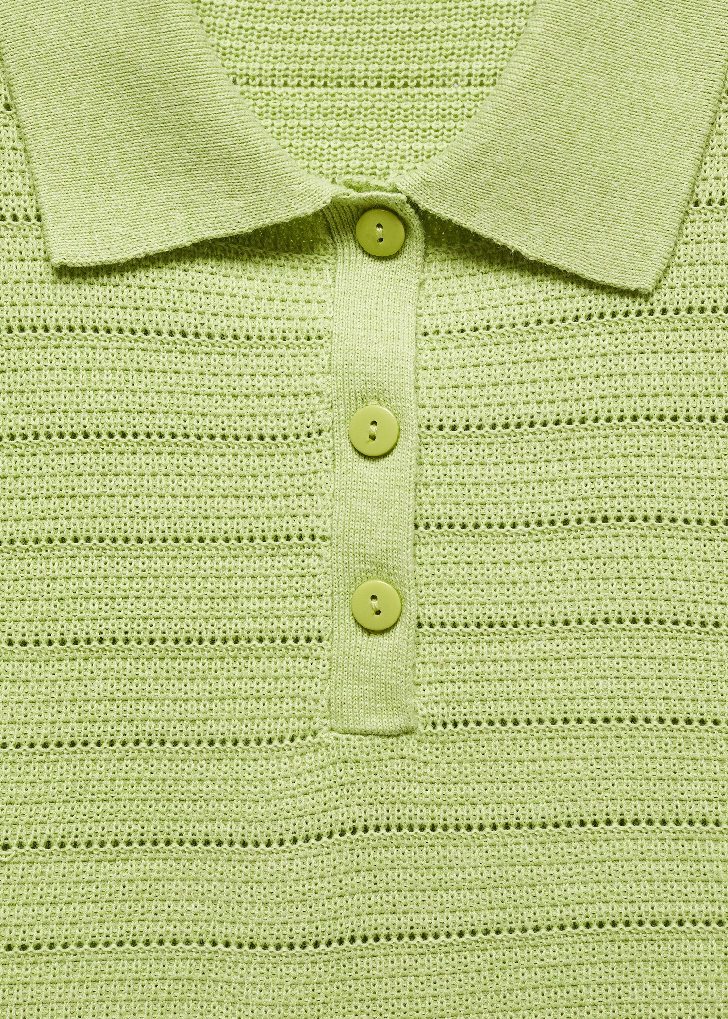 Short-sleeved polo-neck sweater - Details of the article 8