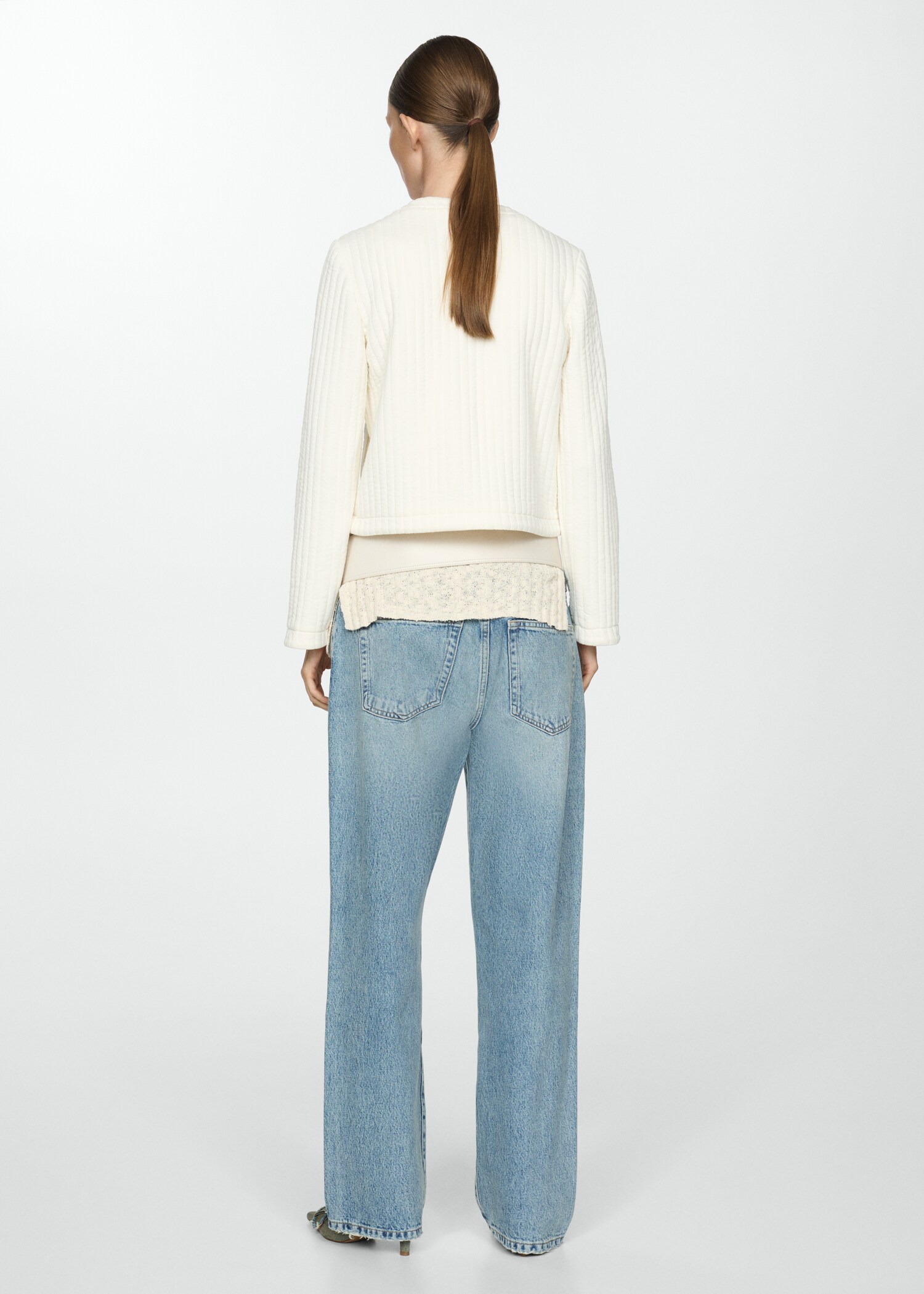 Pocket textured jacket - Reverse of the article
