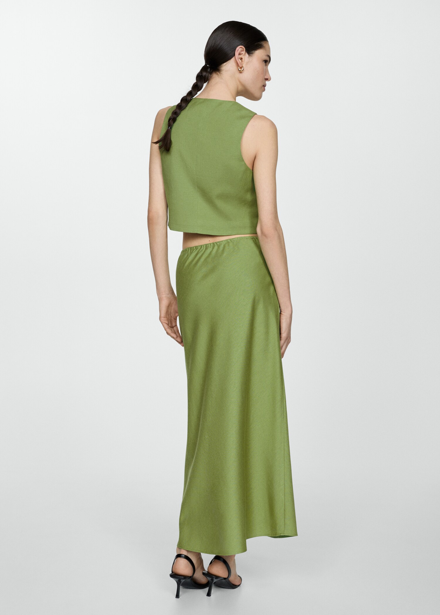 Long skirt with adjustable bow - Reverse of the article