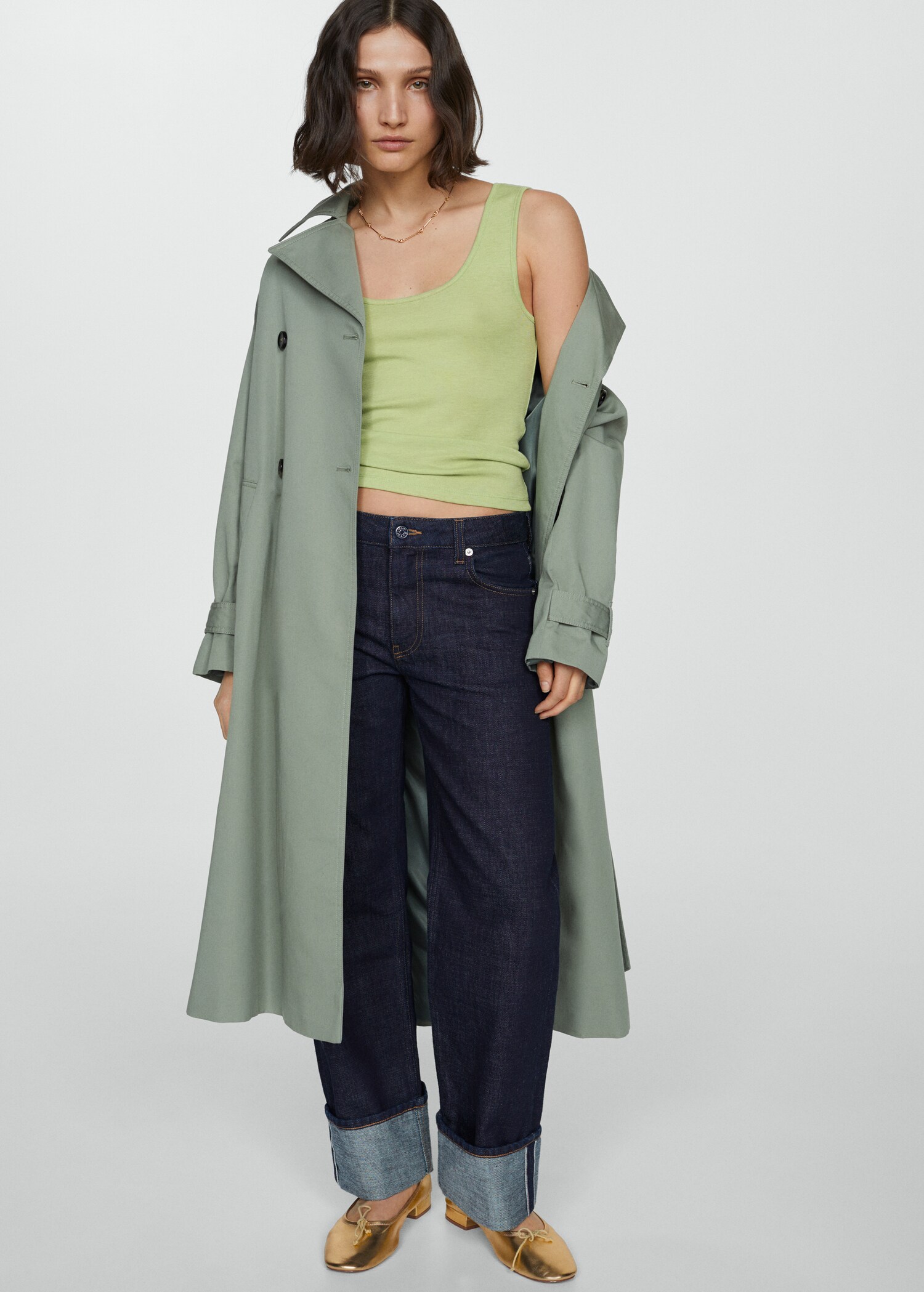 Knitted top with wide straps - Details of the article 2