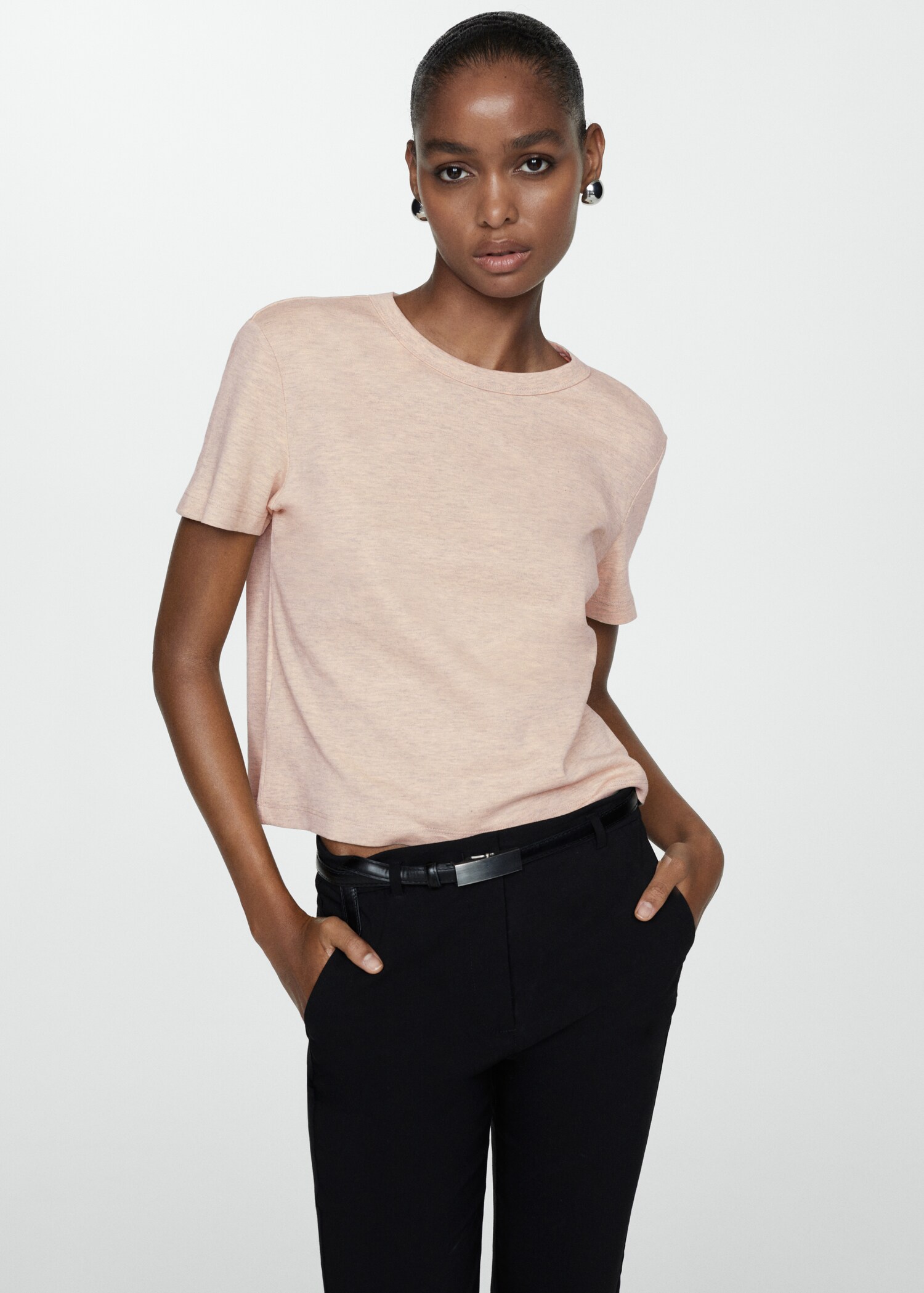 Short-sleeved cotton t-shirt - Medium plane