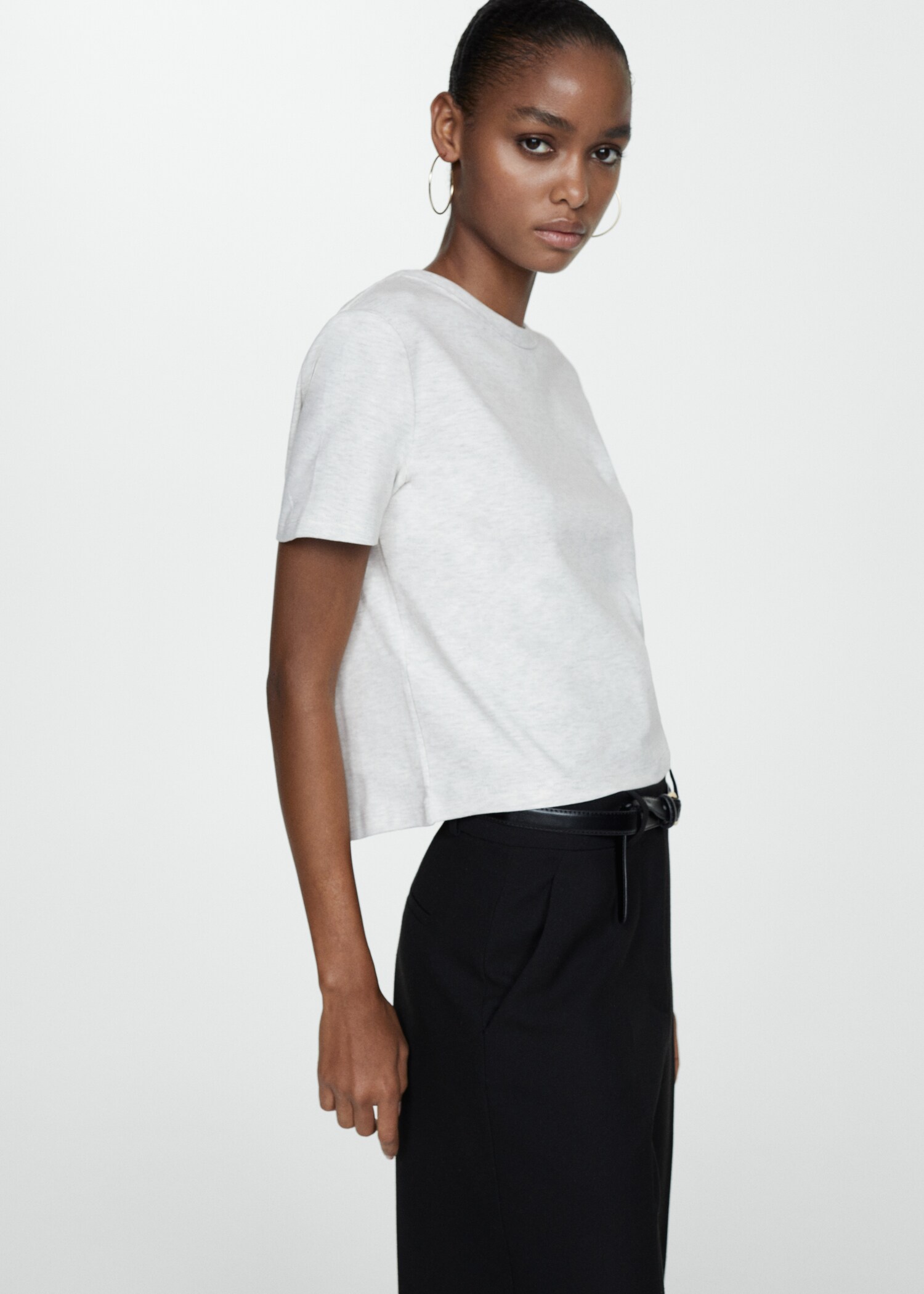 Short-sleeved cotton t-shirt - Medium plane