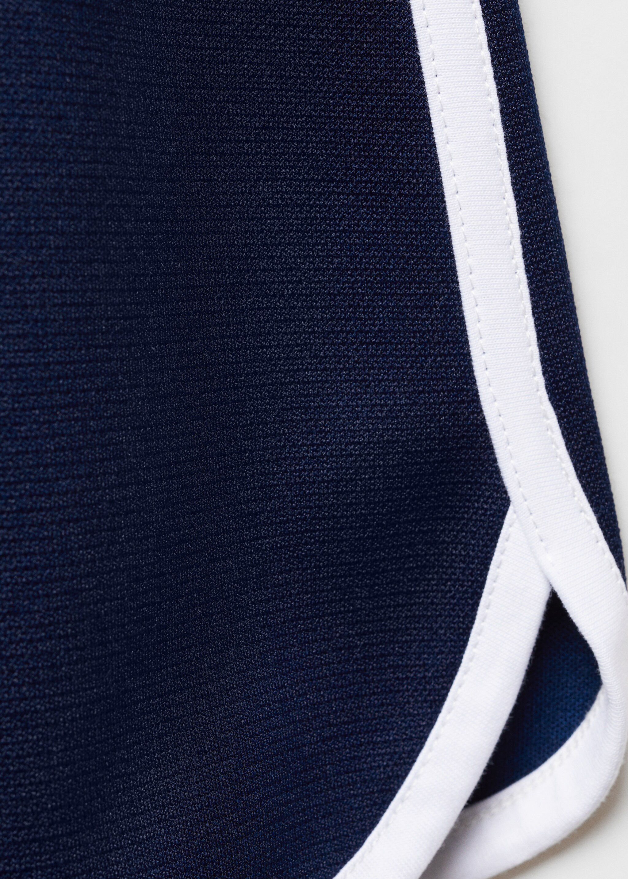 Mini-skirt with contrasting ends - Details of the article 8, Dark Navy. Ref: 67057145-00.