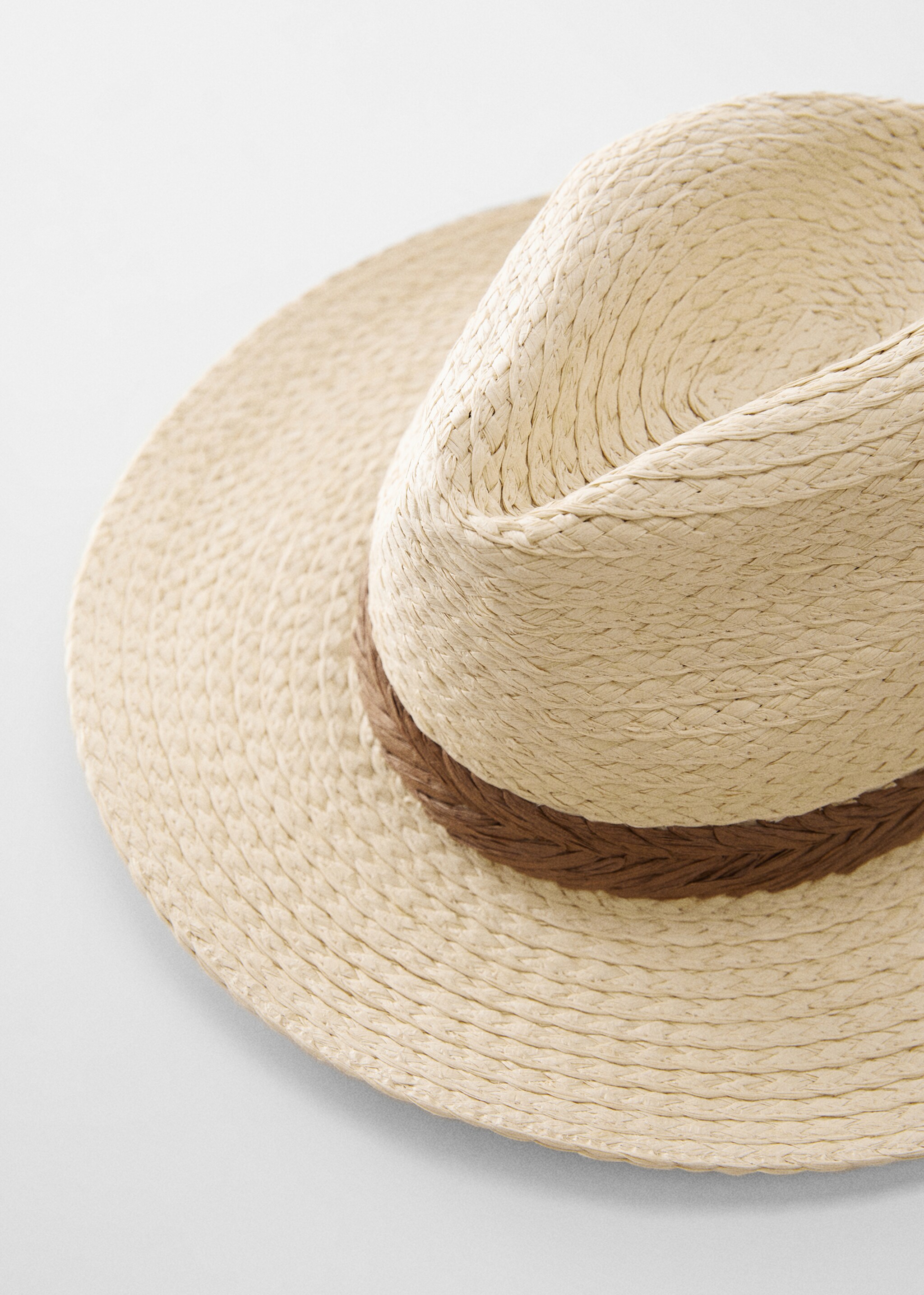 Braided hat with ribbon - Medium plane