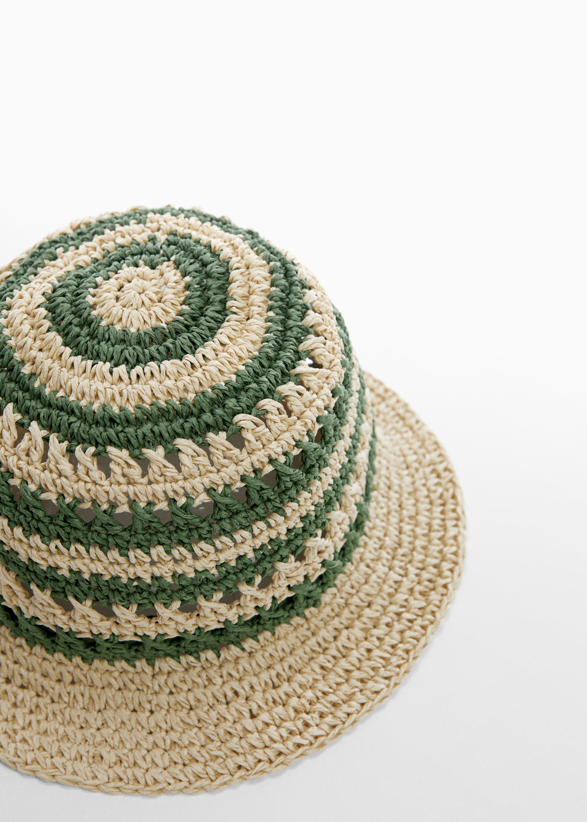 Bucket hat van natuurlijke vezels - Middenvlak, Groen. Ref: 67057689-00.