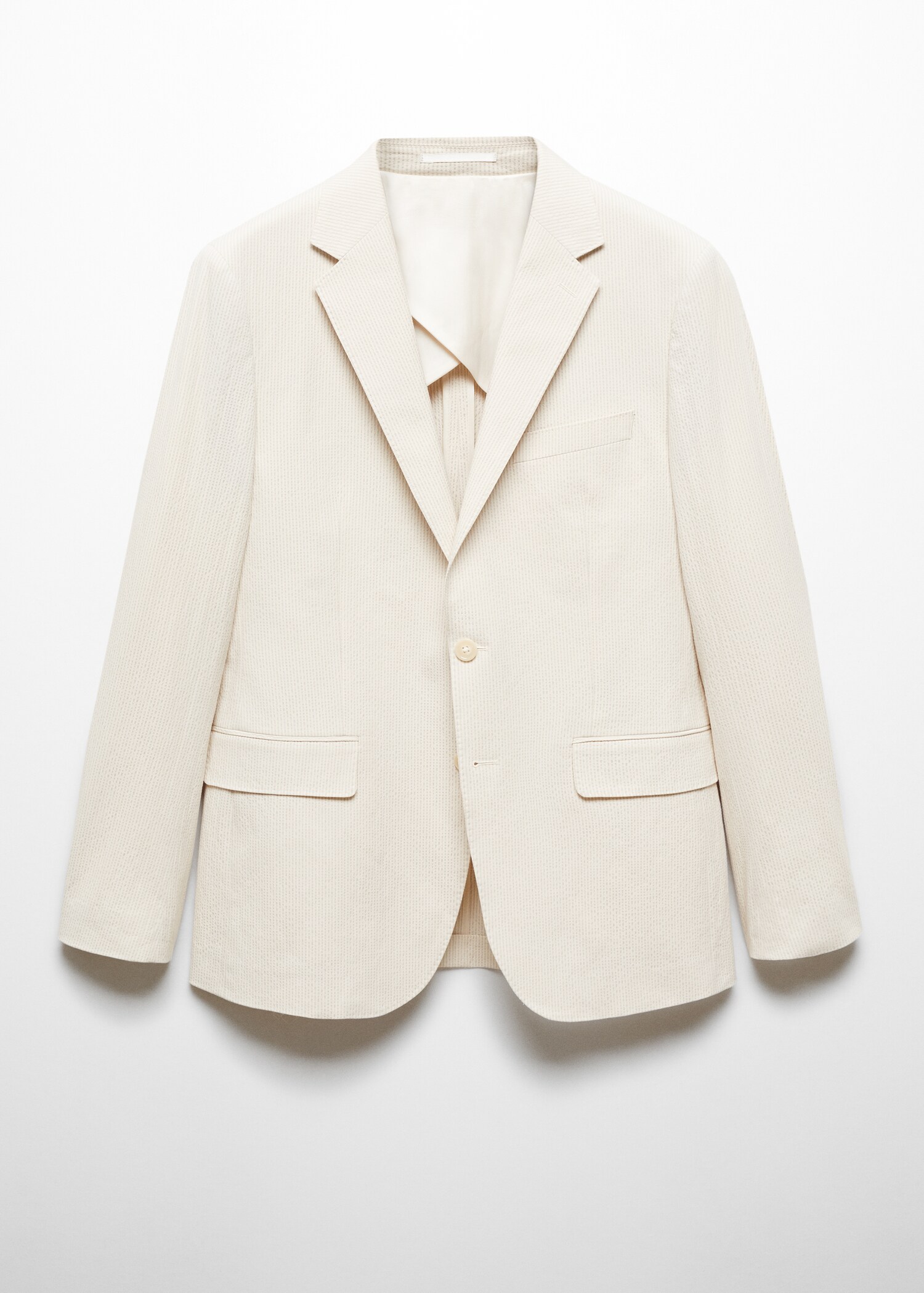 Σακάκι κοστουμιού slim fit βαμβάκι seersucker ριγέ - Προϊόν χωρίς μοντέλο