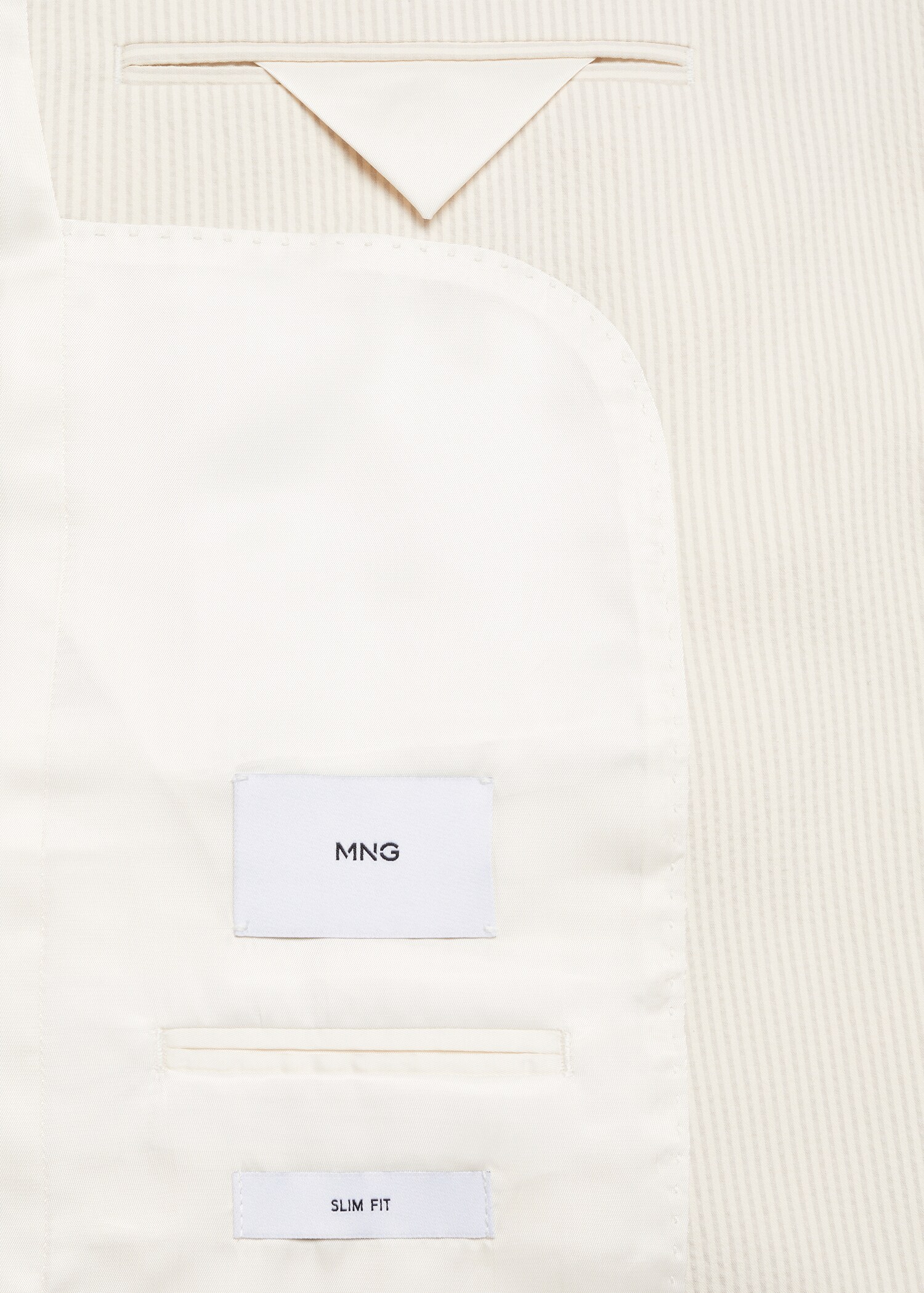 Σακάκι κοστουμιού slim fit βαμβάκι seersucker ριγέ - Λεπτομέρεια του προϊόντος 8