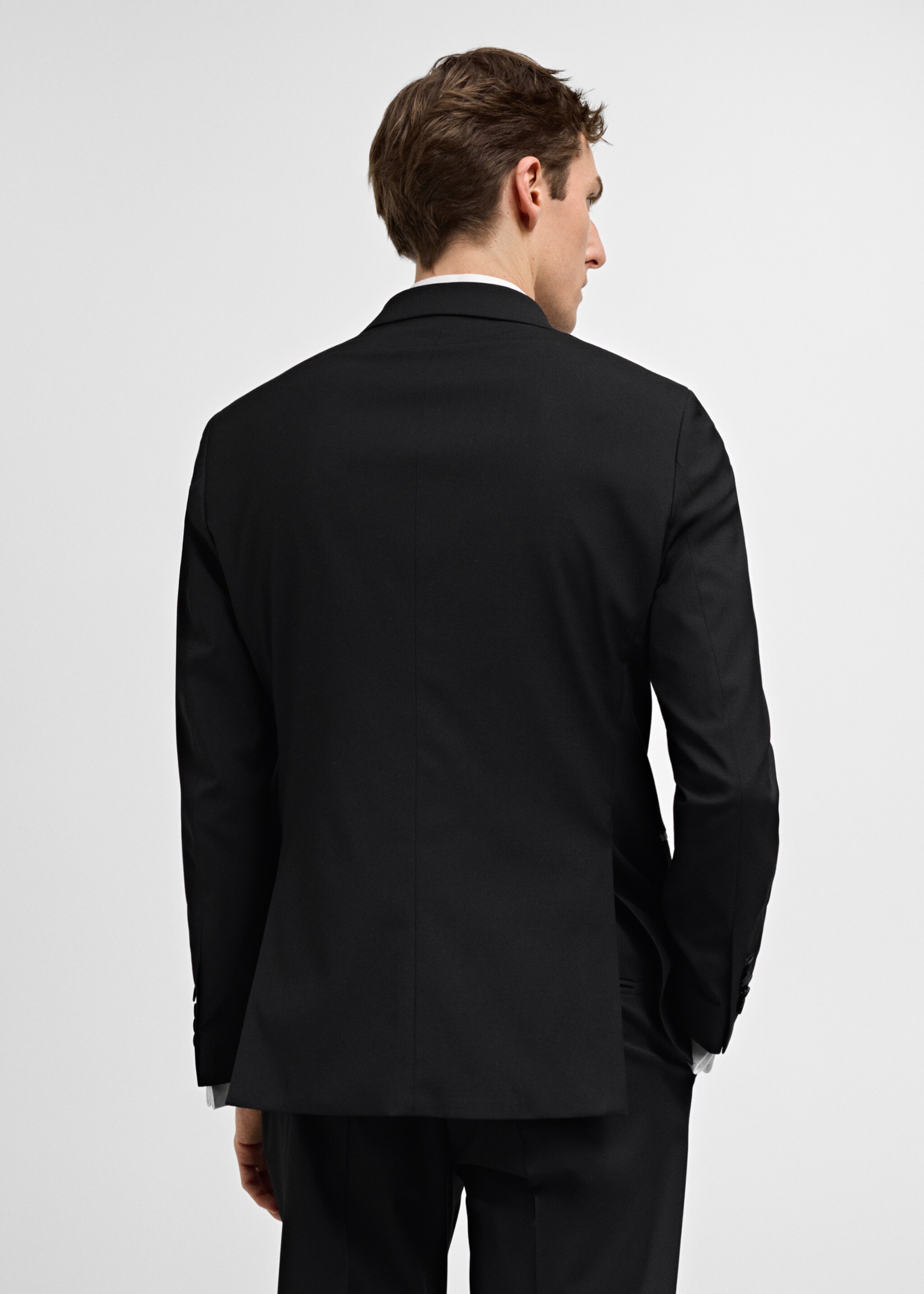 Slim-fit colbert van Comfort stretch stof - Achterkant van het artikel