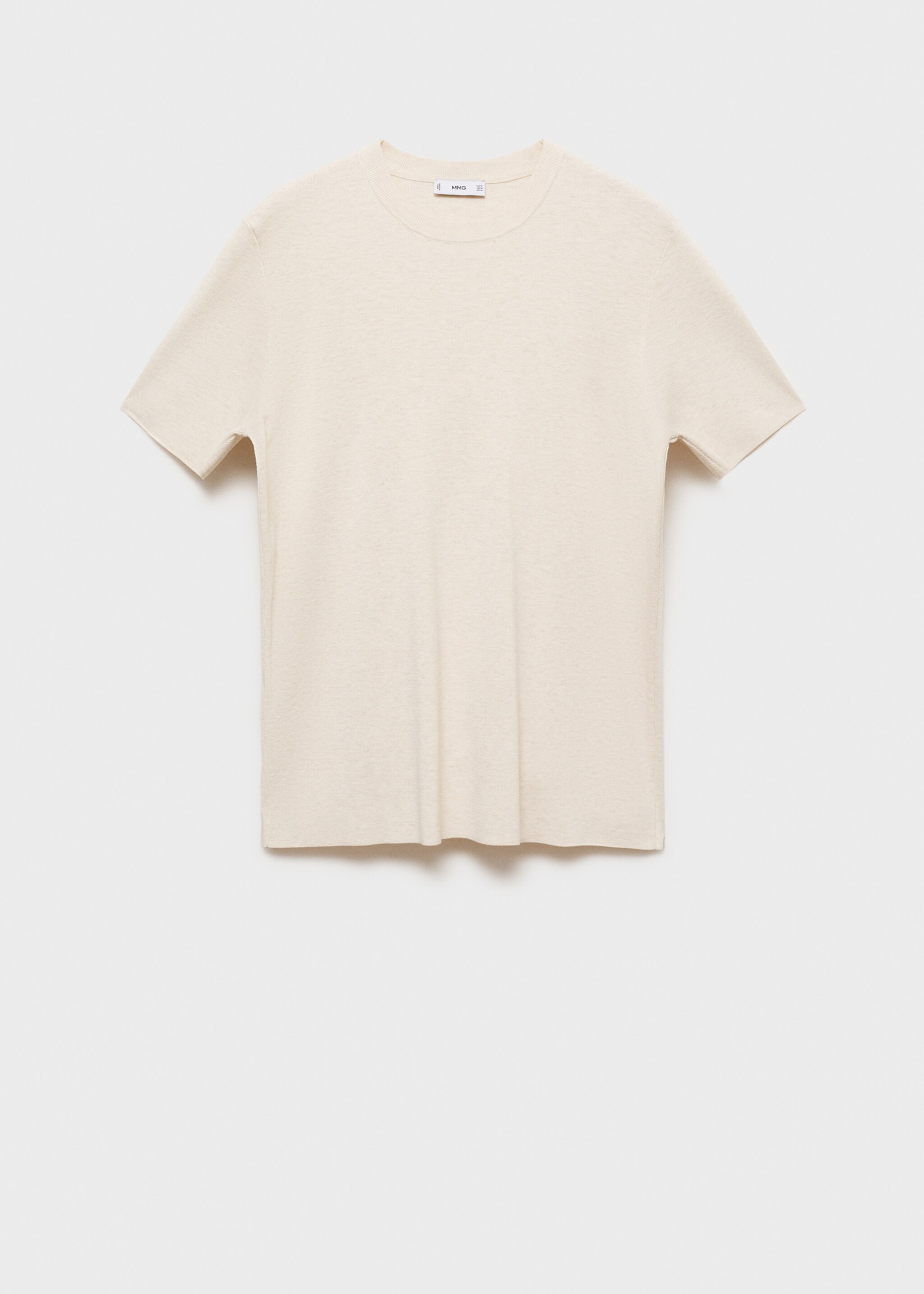 Cotton blend knitted t-shirt - Article without model