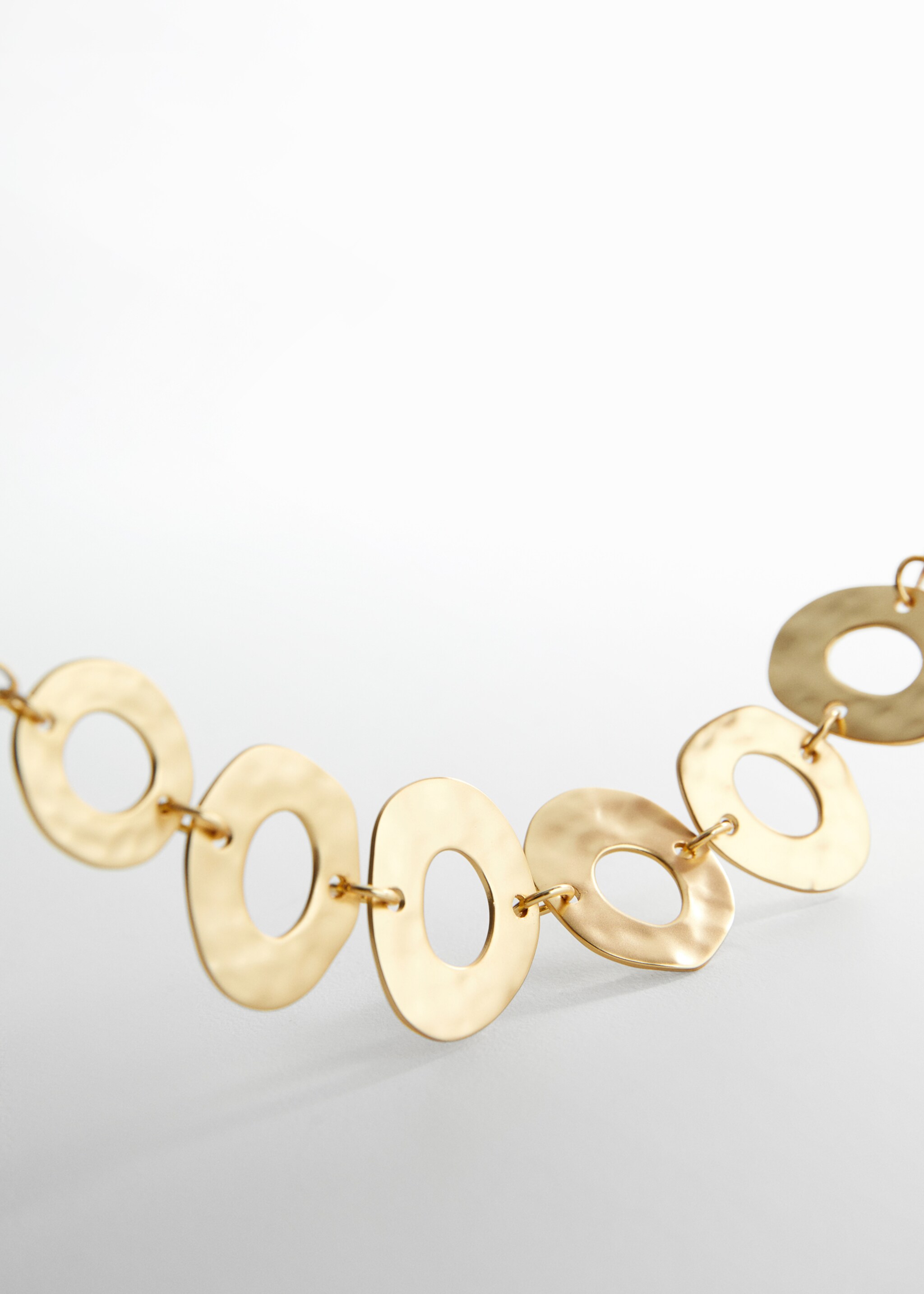 Irregular hoops necklace - Medium plane, Gold. Ref: 67057712-00.