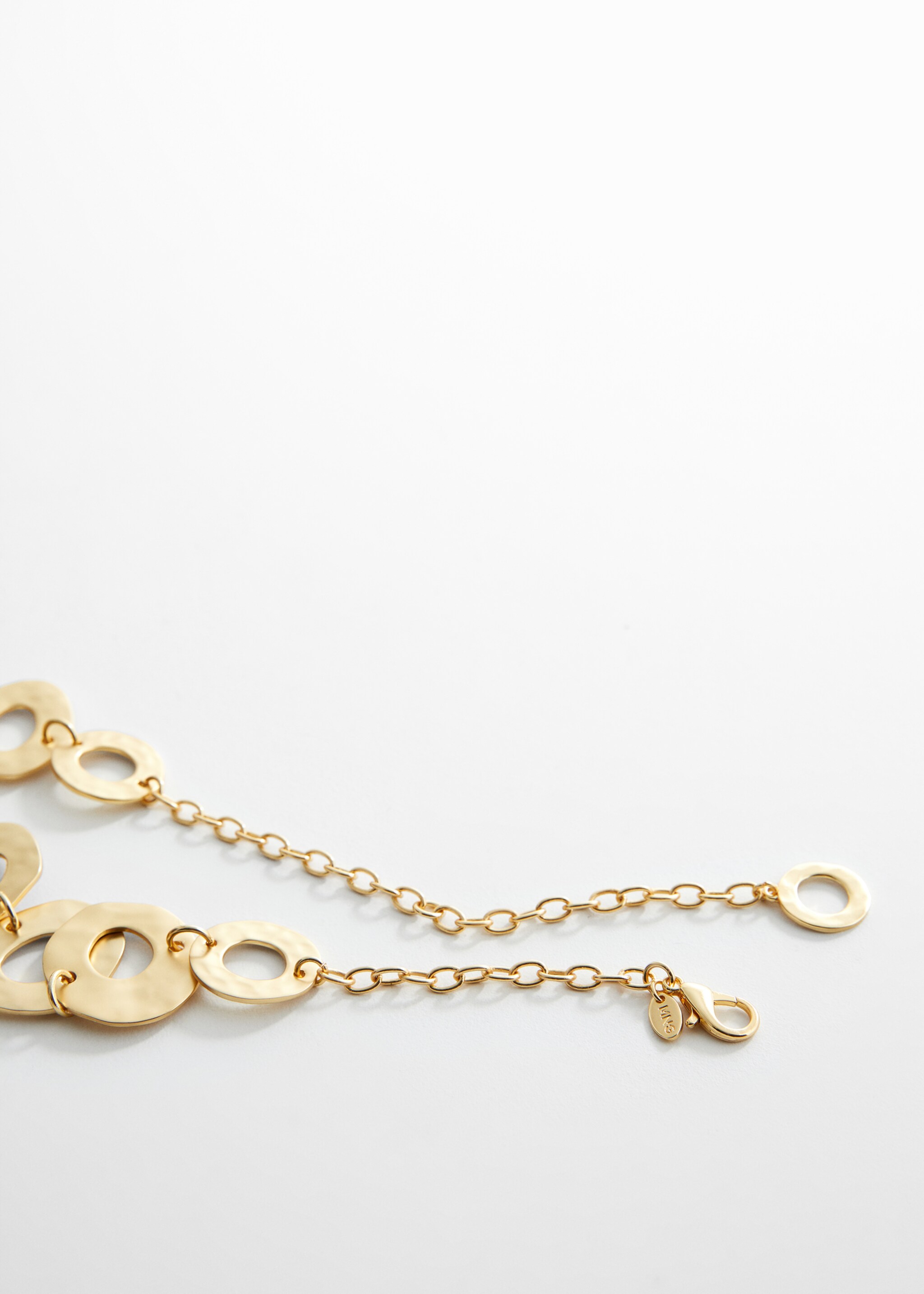 Irregular hoops necklace - Details of the article 1, Gold. Ref: 67057712-00.