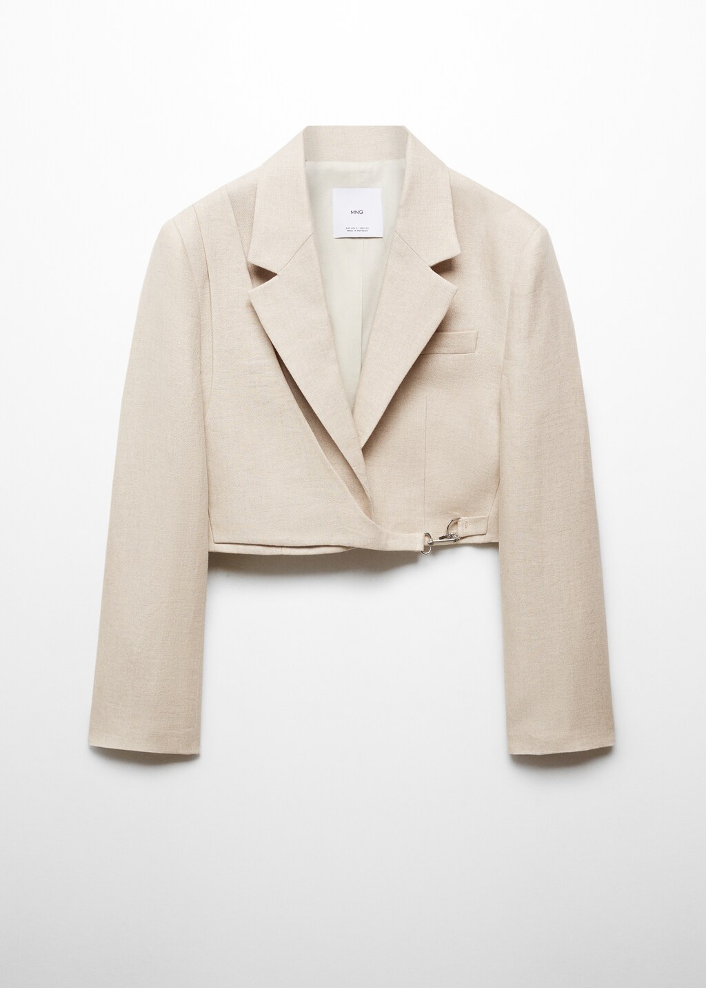 Cropped linen jacket - Women | MANGO OUTLET USA Cropped linen jacket - Women | MANGO OUTLET USA