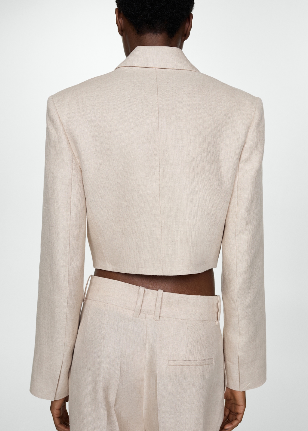 【オープニング 大放出セール】 Women - jacket linen Cropped | USA OUTLET MANGO ジャケット・アウター