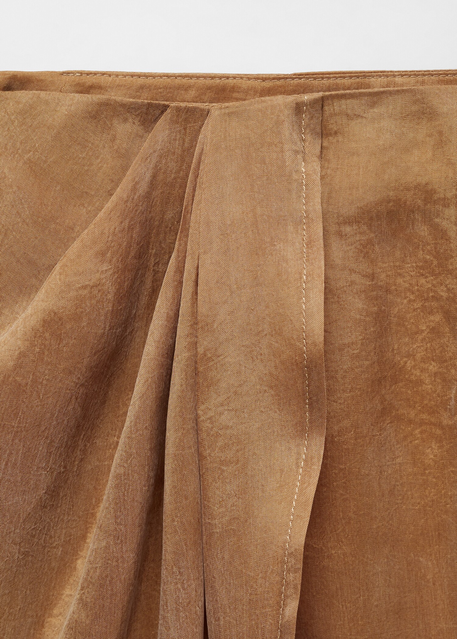 Semi-transparent lyocell skirt with slit - Details of the article 8