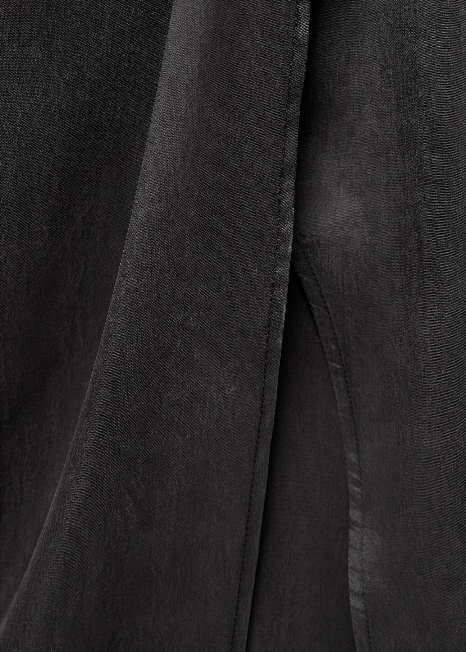 Semi-transparent lyocell skirt with slit - Details of the article 8