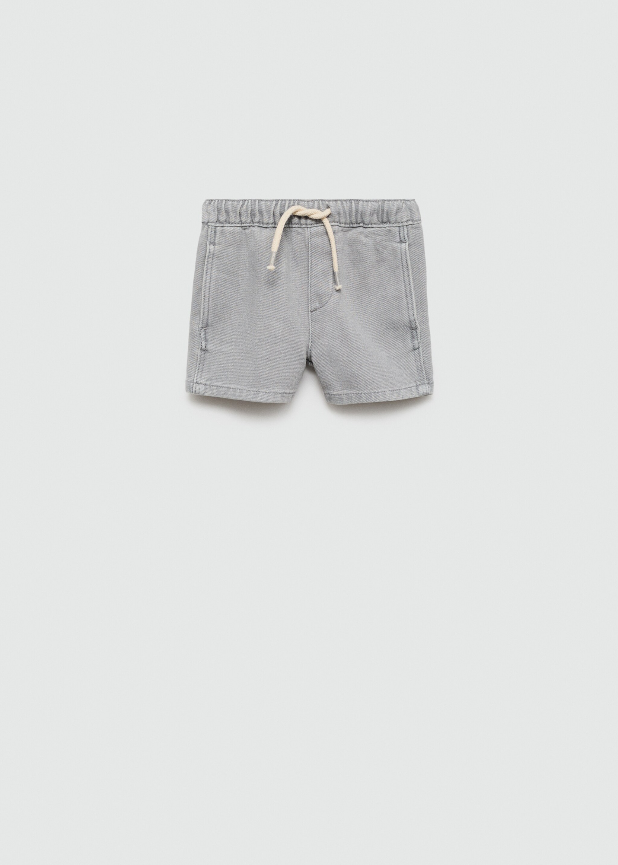 Comfy-fit denim Bermuda shorts - Article without model, Denim Grey. Ref: 67057915-00.