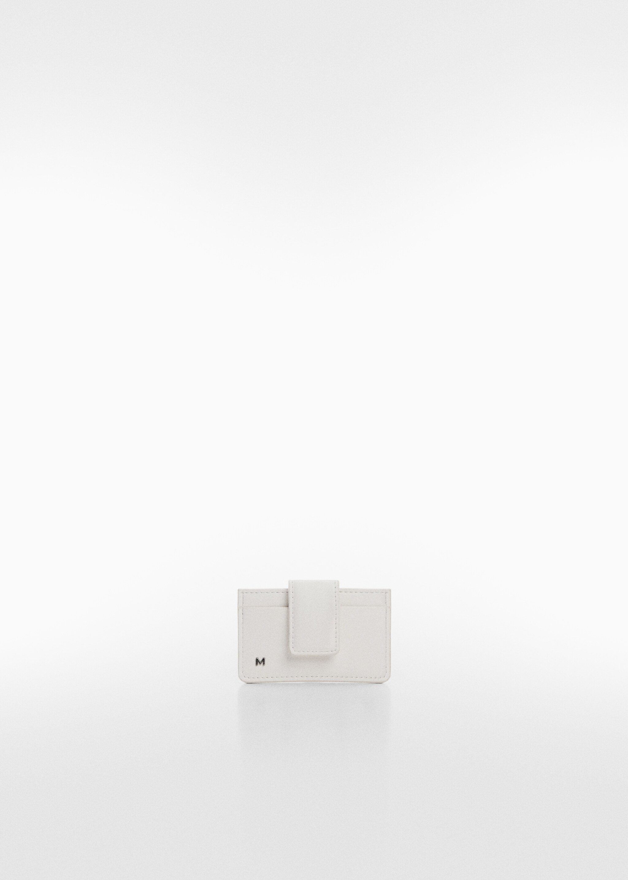 Card holder with flap and logo - Article without model, White. Ref: 67057920-00.