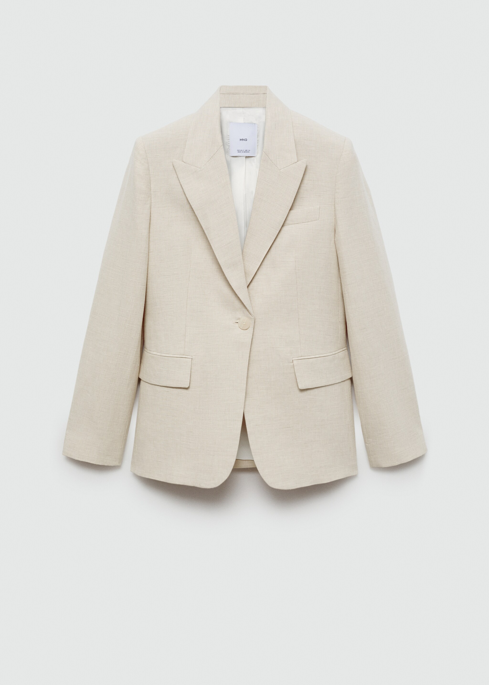 Houndstooth linen jacket - Article without model