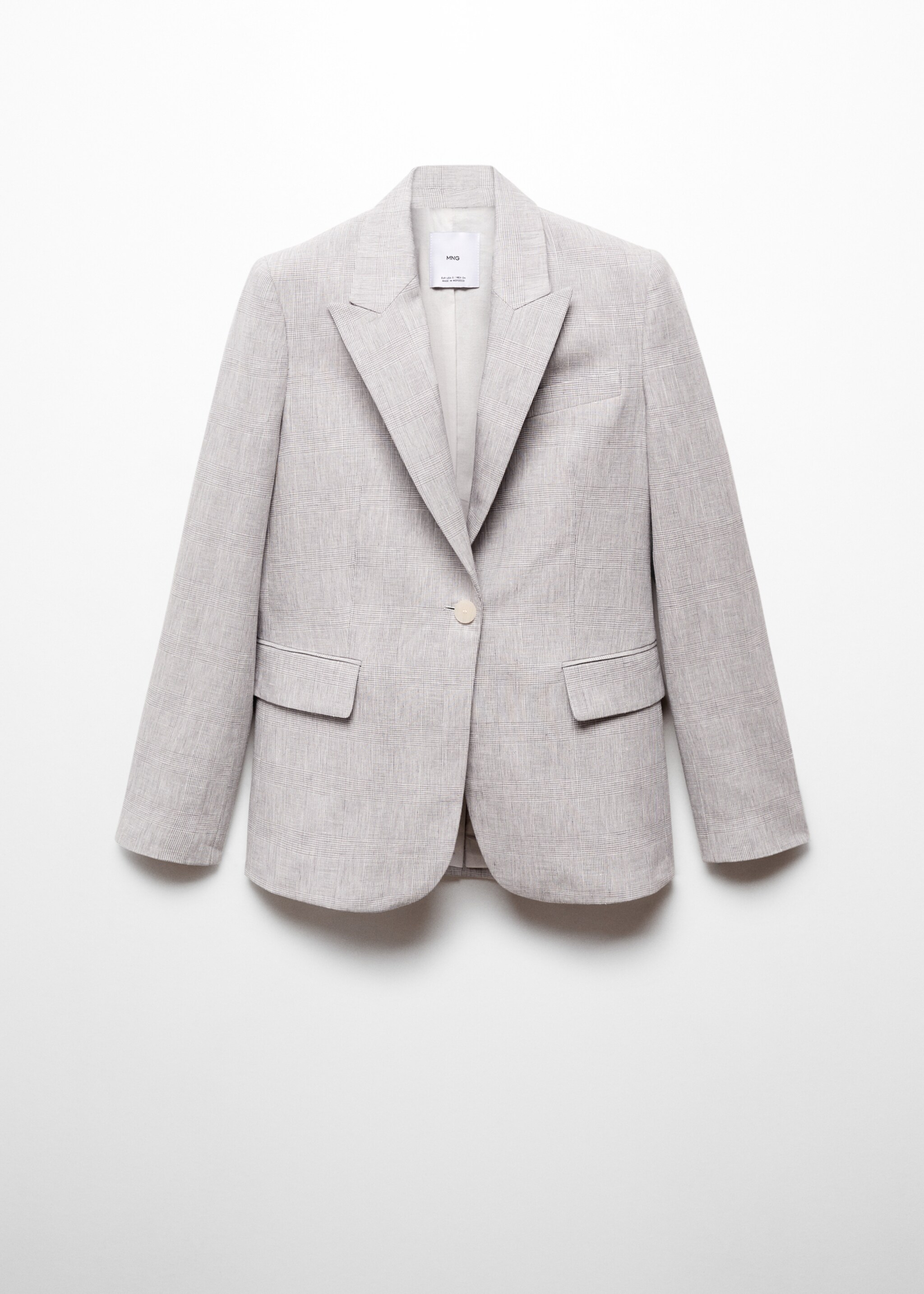 Blazer lin pied-de-poule - Article sans modèle
