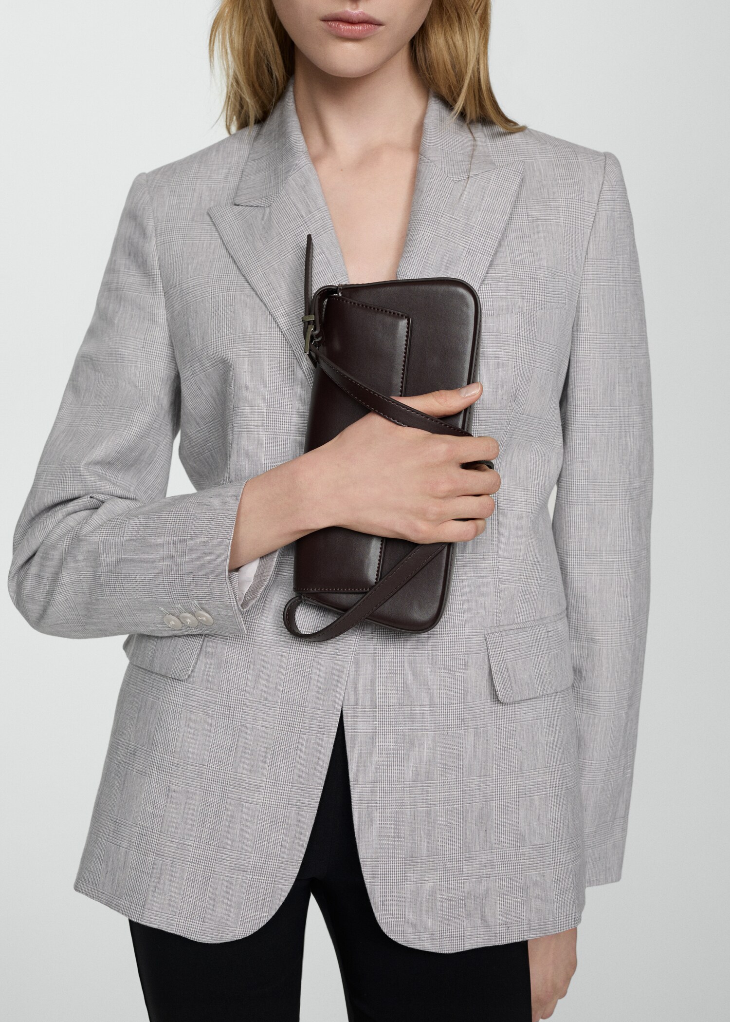 Houndstooth linen jacket - Details of the article 6