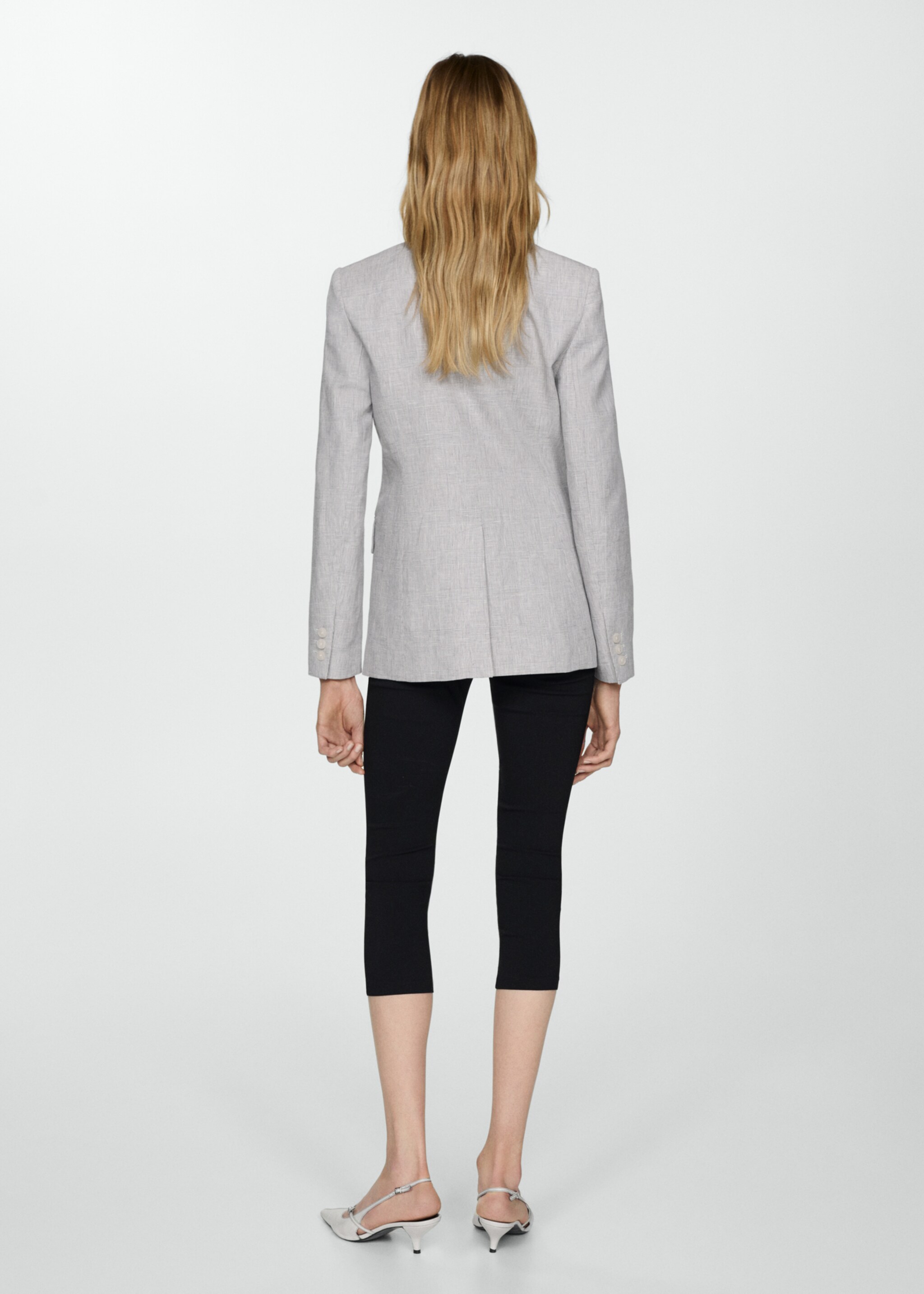 Blazer lin pied-de-poule - Verso de l’article
